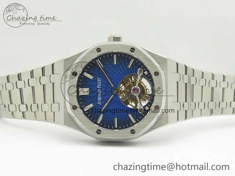 Royal Oak 41mm Tourbillon SS R8 Best Edition Blue Dial on SS Bracelet