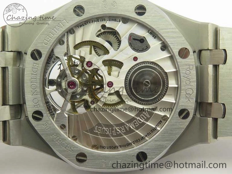 Royal Oak 41mm Tourbillon SS R8 Best Edition Blue Dial on SS Bracelet