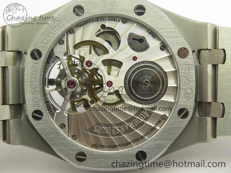 Royal Oak 41mm Tourbillon SS R8 Best Edition Blue Dial on SS Bracelet