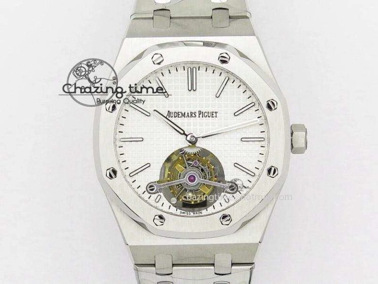 Royal Oak 41mm Tourbillon SS White Dial on SS Bracelet