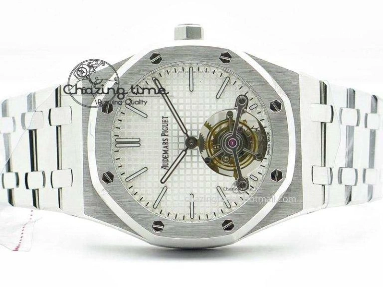 Royal Oak 41mm Tourbillon SS White Dial on SS Bracelet