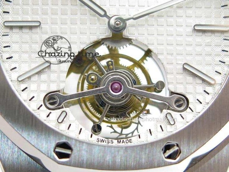 Royal Oak 41mm Tourbillon SS White Dial on SS Bracelet
