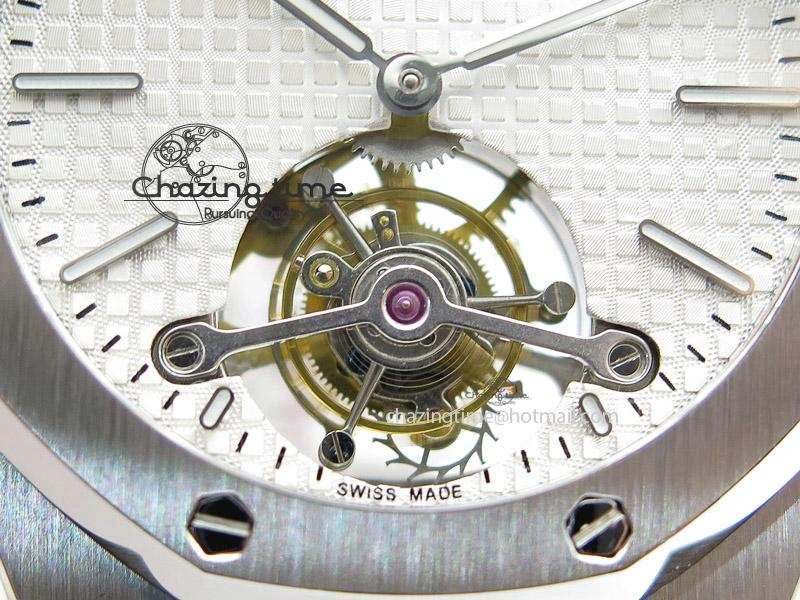 Royal Oak 41mm Tourbillon SS White Dial on SS Bracelet