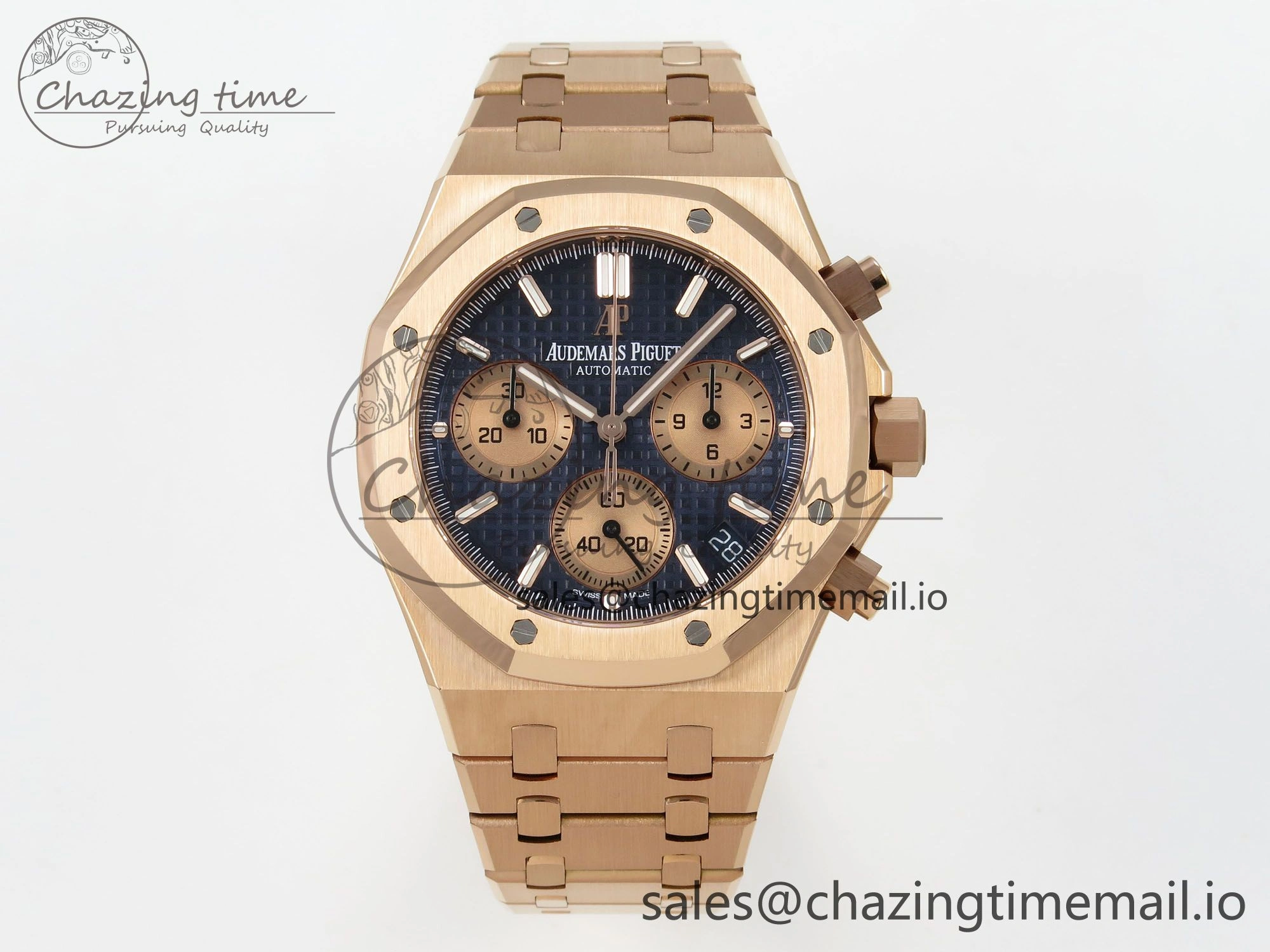 Royal Oak Chrono 26240 APSF 1:1 Best Edition Blue RG Dial on RG Bracelet SA4401 Super Clone