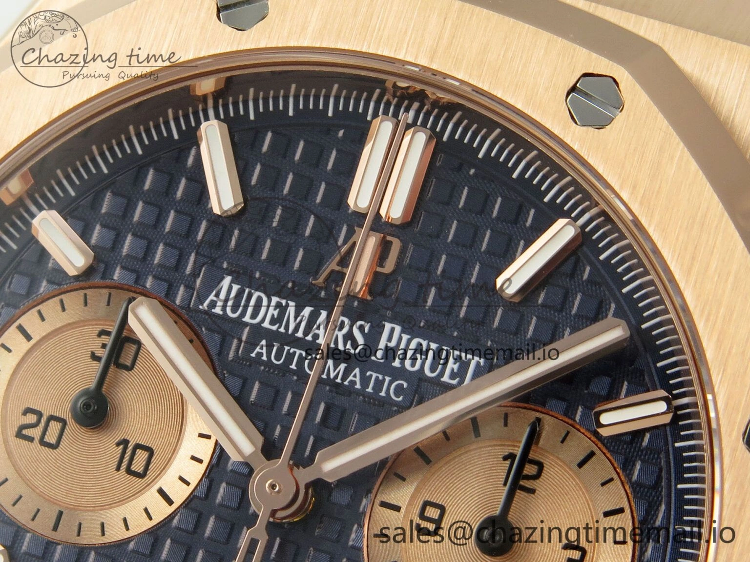 Royal Oak Chrono 26240 APSF 1:1 Best Edition Blue RG Dial on RG Bracelet SA4401 Super Clone