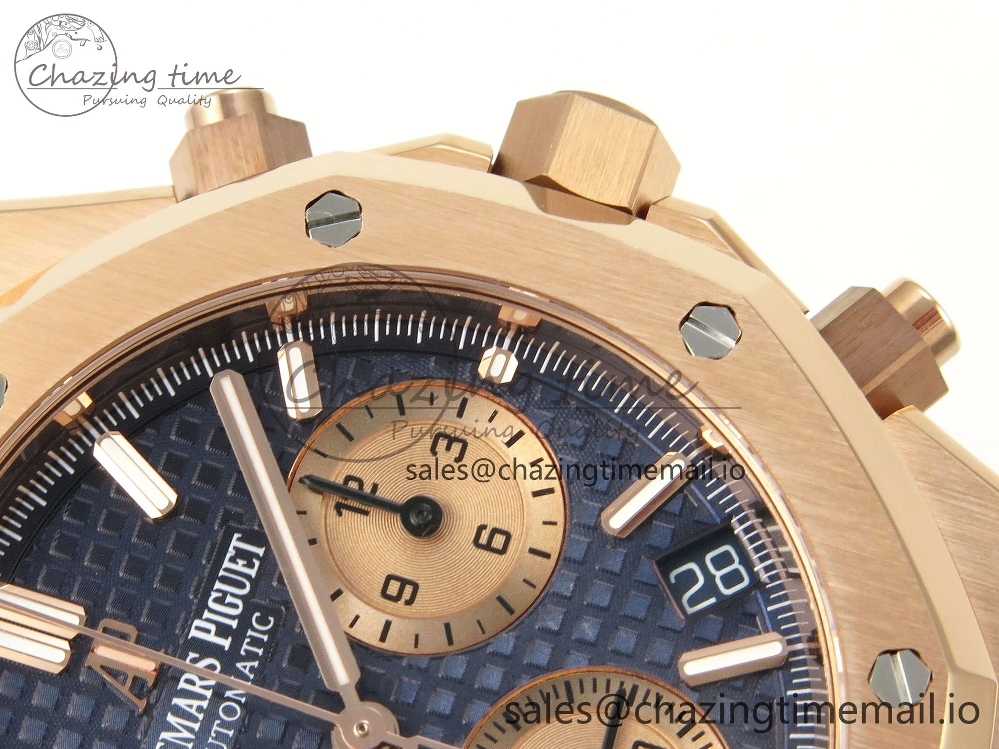 Royal Oak Chrono 26240 APSF 1:1 Best Edition Blue RG Dial on RG Bracelet SA4401 Super Clone