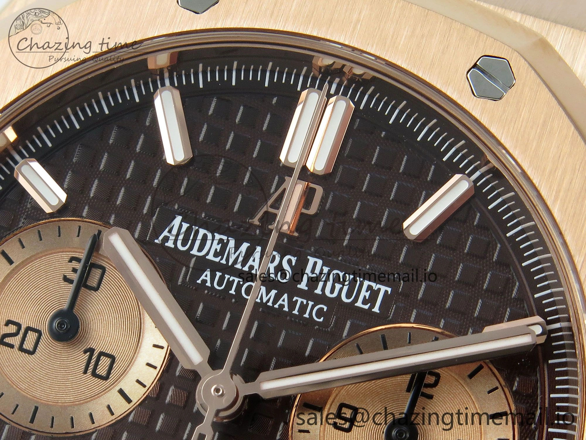 Royal Oak Chrono 26240 APSF 1:1 Best Edition Brown RG Dial on RG Bracelet SA4401 Super Clone