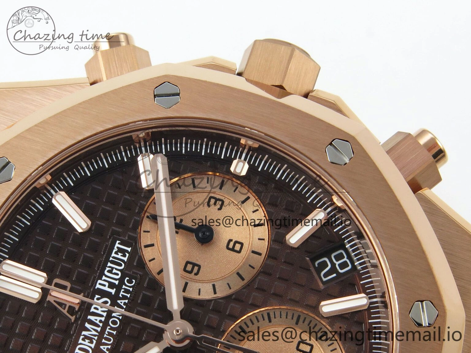 Royal Oak Chrono 26240 APSF 1:1 Best Edition Brown RG Dial on RG Bracelet SA4401 Super Clone