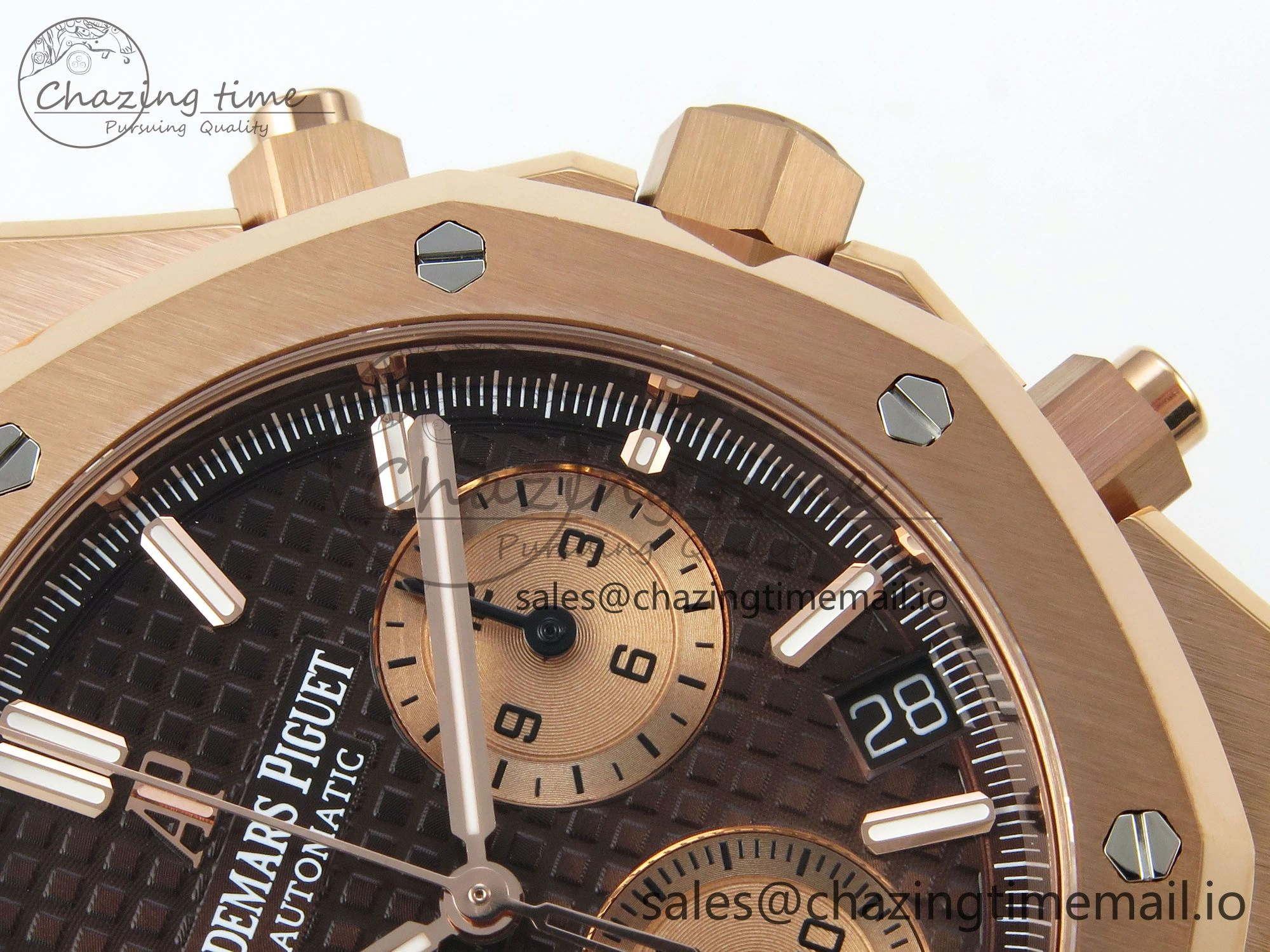 Royal Oak Chrono 26240 APSF 1:1 Best Edition Brown RG Dial on RG Bracelet SA4401 Super Clone