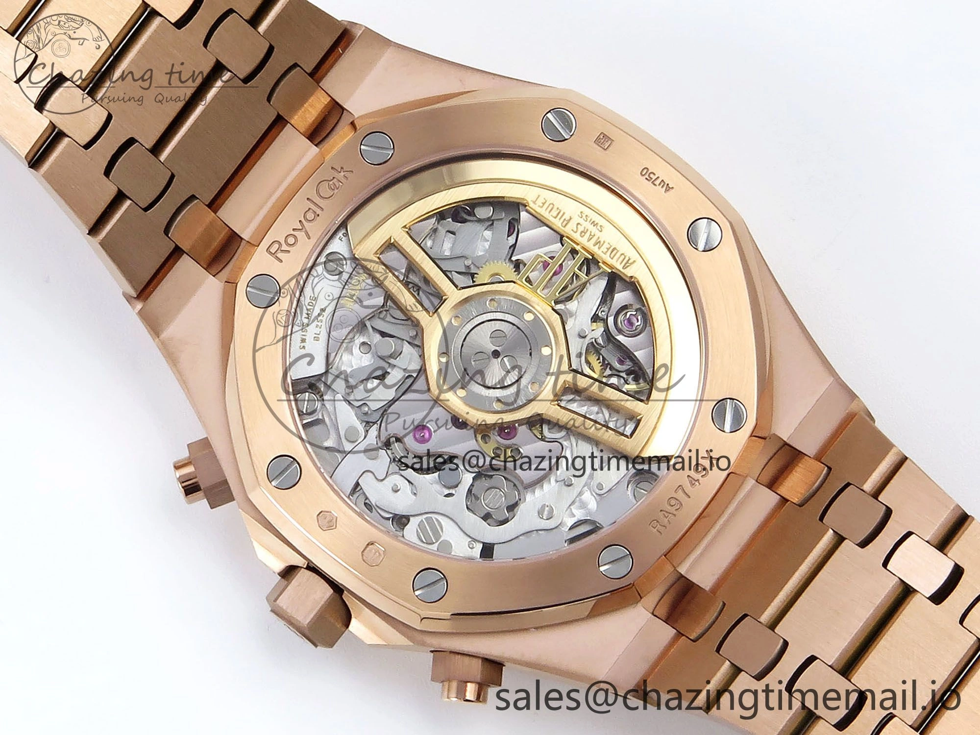 Royal Oak Chrono 26240 APSF 1:1 Best Edition Brown RG Dial on RG Bracelet SA4401 Super Clone