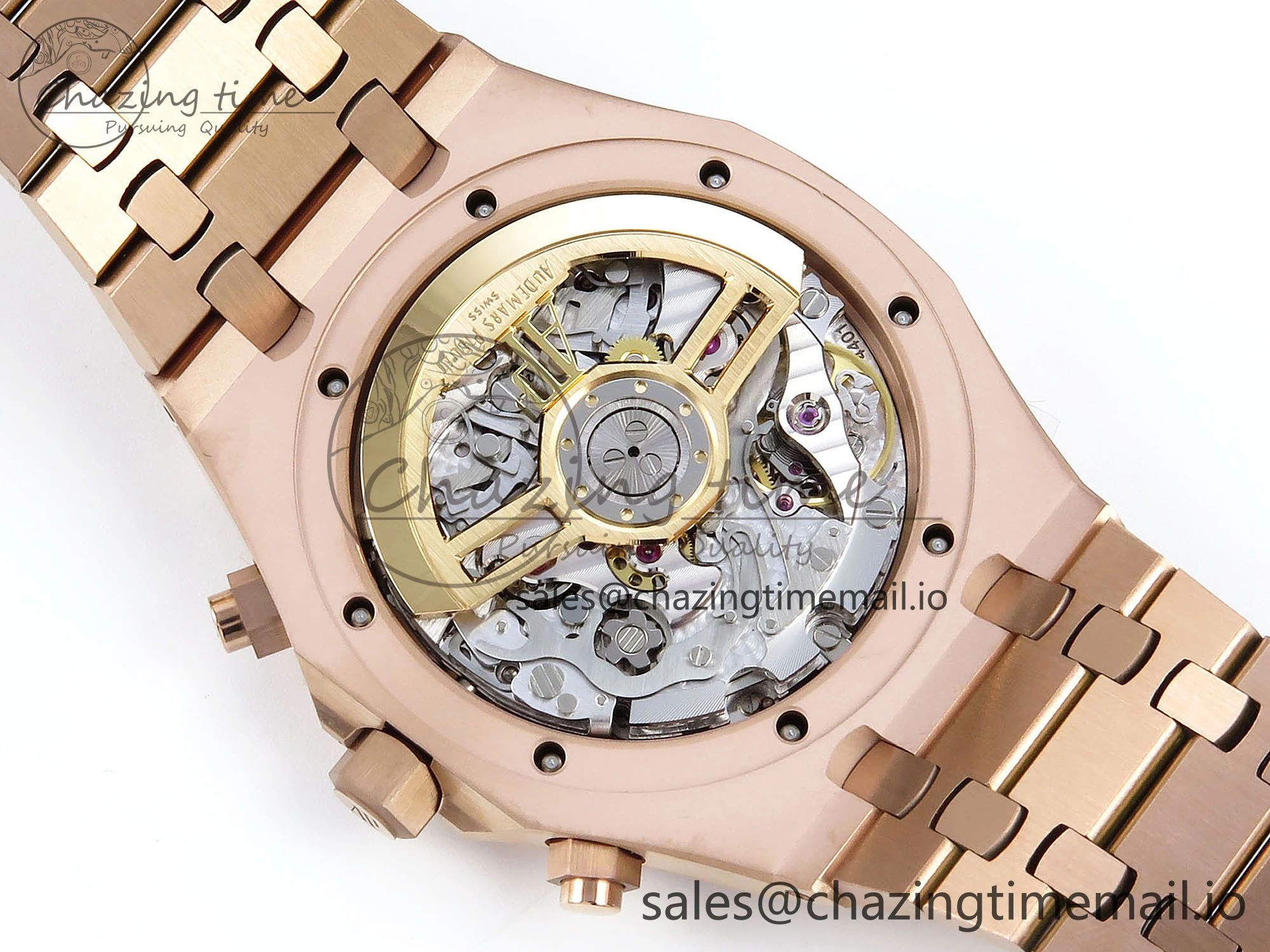 Royal Oak Chrono 26240 APSF 1:1 Best Edition Brown RG Dial on RG Bracelet SA4401 Super Clone