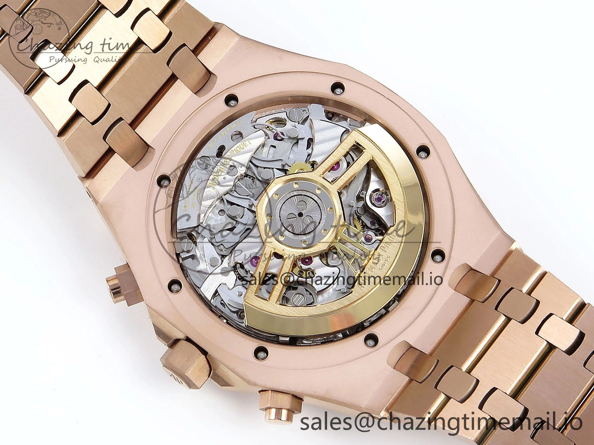 Royal Oak Chrono 26240 APSF 1:1 Best Edition Brown RG Dial on RG Bracelet SA4401 Super Clone