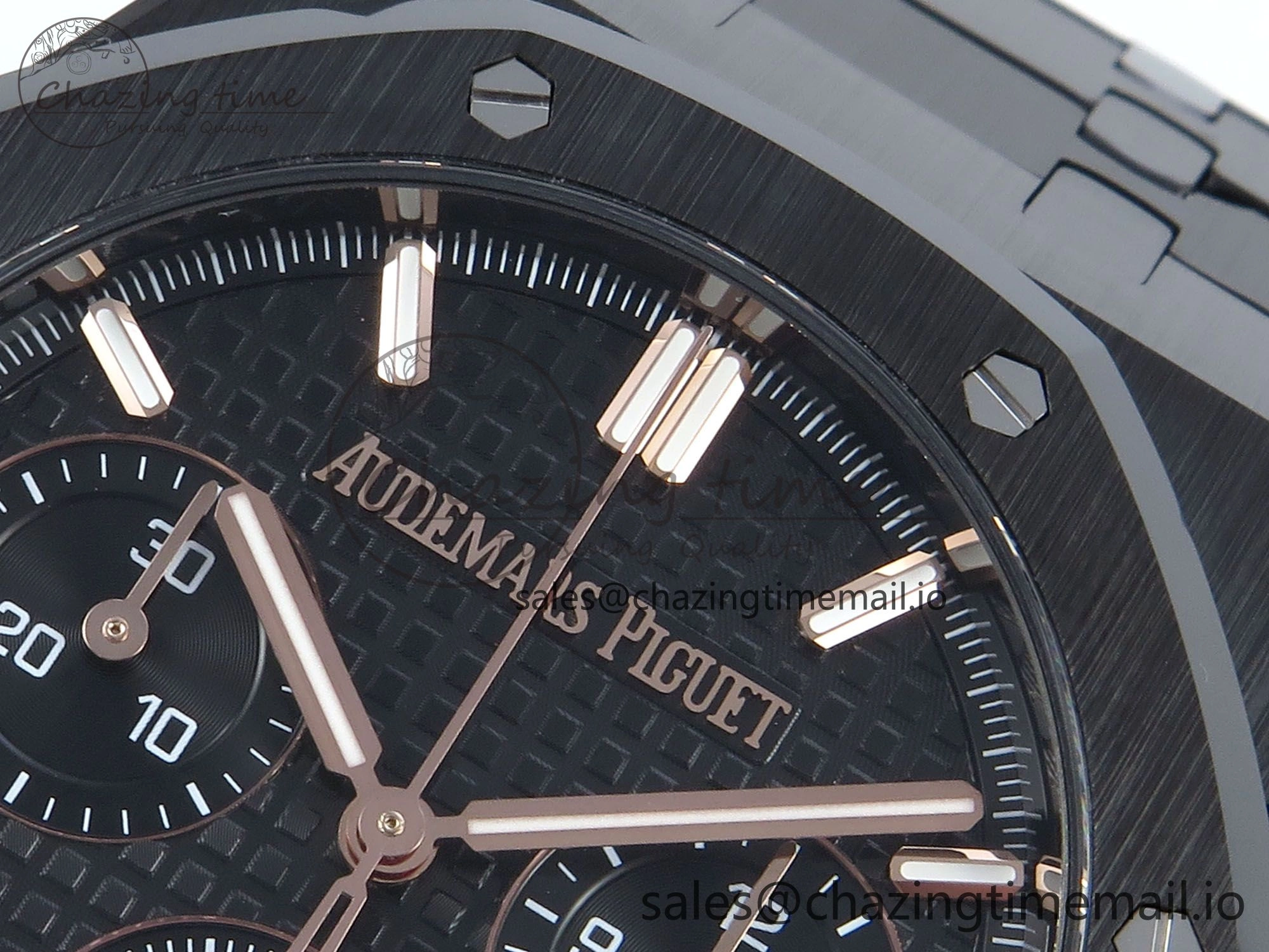 Royal Oak Chrono 26240 Black Ceramic APSF 1:1 Best Edition on Ceramic Bracelet SA4401 Super Clone
