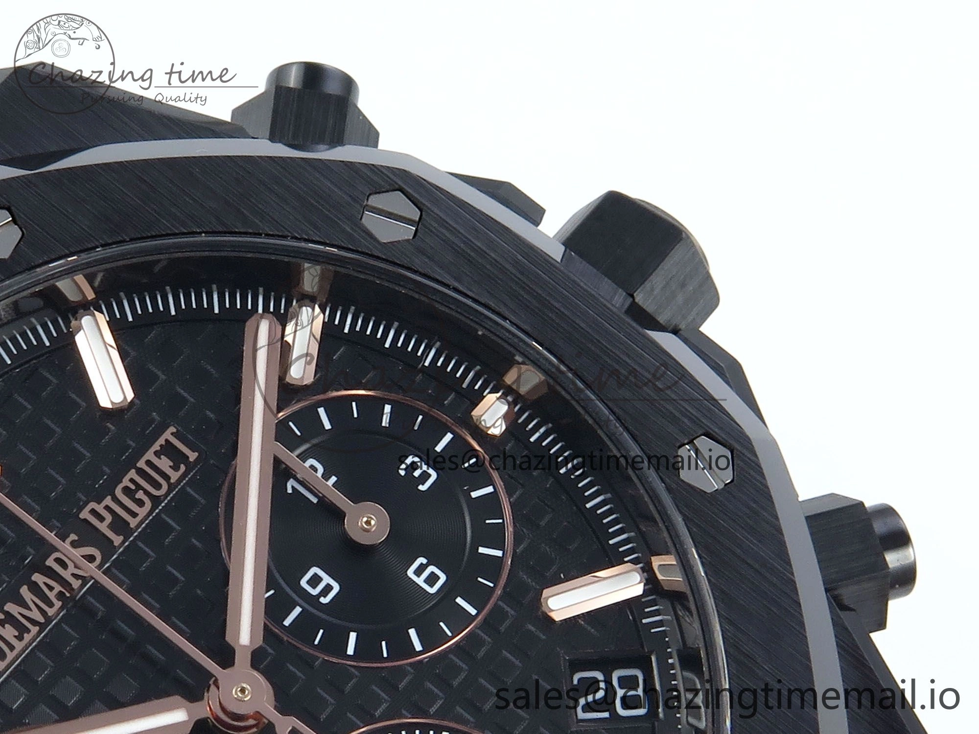 Royal Oak Chrono 26240 Black Ceramic APSF 1:1 Best Edition on Ceramic Bracelet SA4401 Super Clone