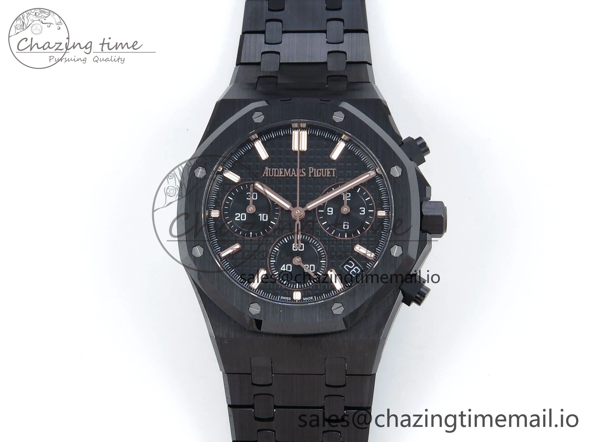 Royal Oak Chrono 26240 Black Ceramic APSF 1:1 Best Edition on Ceramic Bracelet SA4401 Super Clone