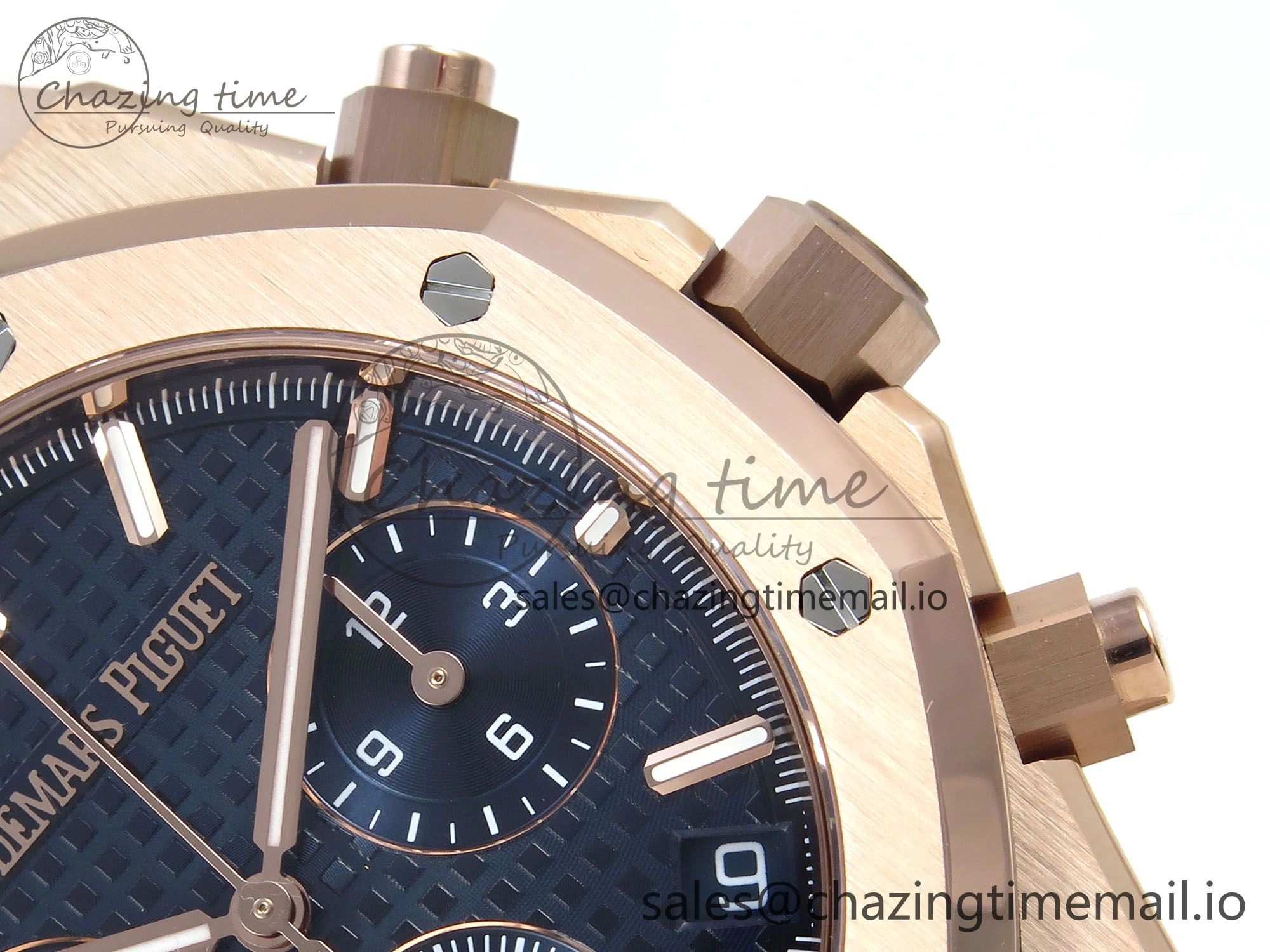 Royal Oak Chrono 26240 RG APSF 1:1 Best Edition Blue Dial on RG Bracelet SA4401 Super Clone