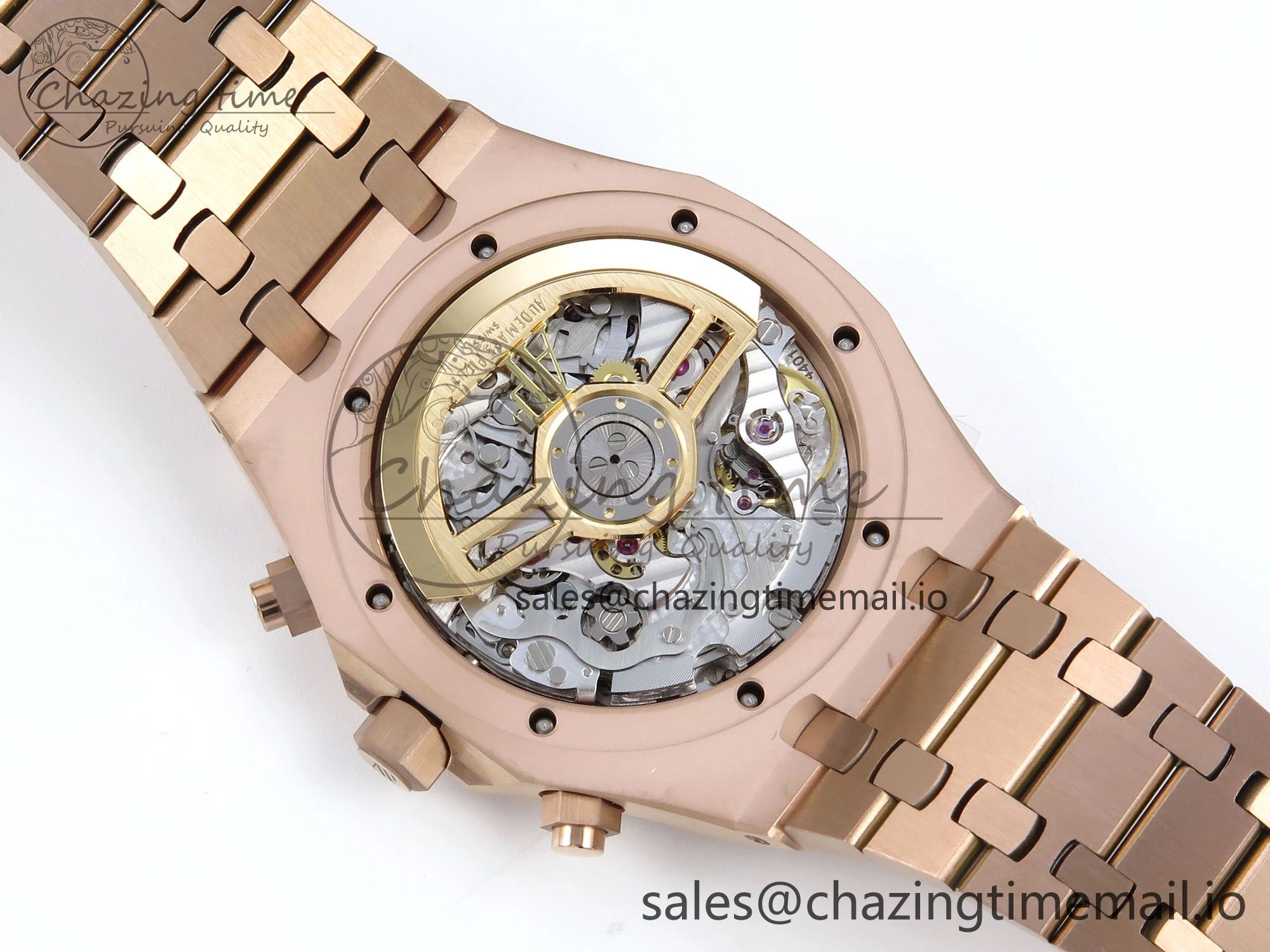Royal Oak Chrono 26240 RG APSF 1:1 Best Edition Blue Dial on RG Bracelet SA4401 Super Clone