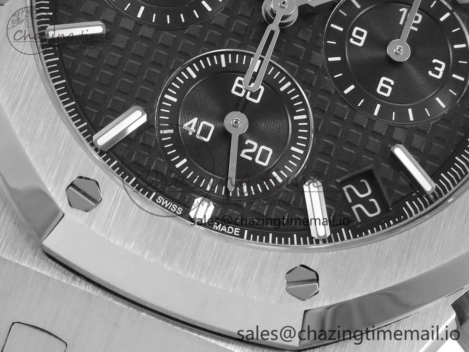 Royal Oak Chrono 26240 SS APSF 1:1 Best Edition Black Dial on SS Bracelet SA4401 Super Clone