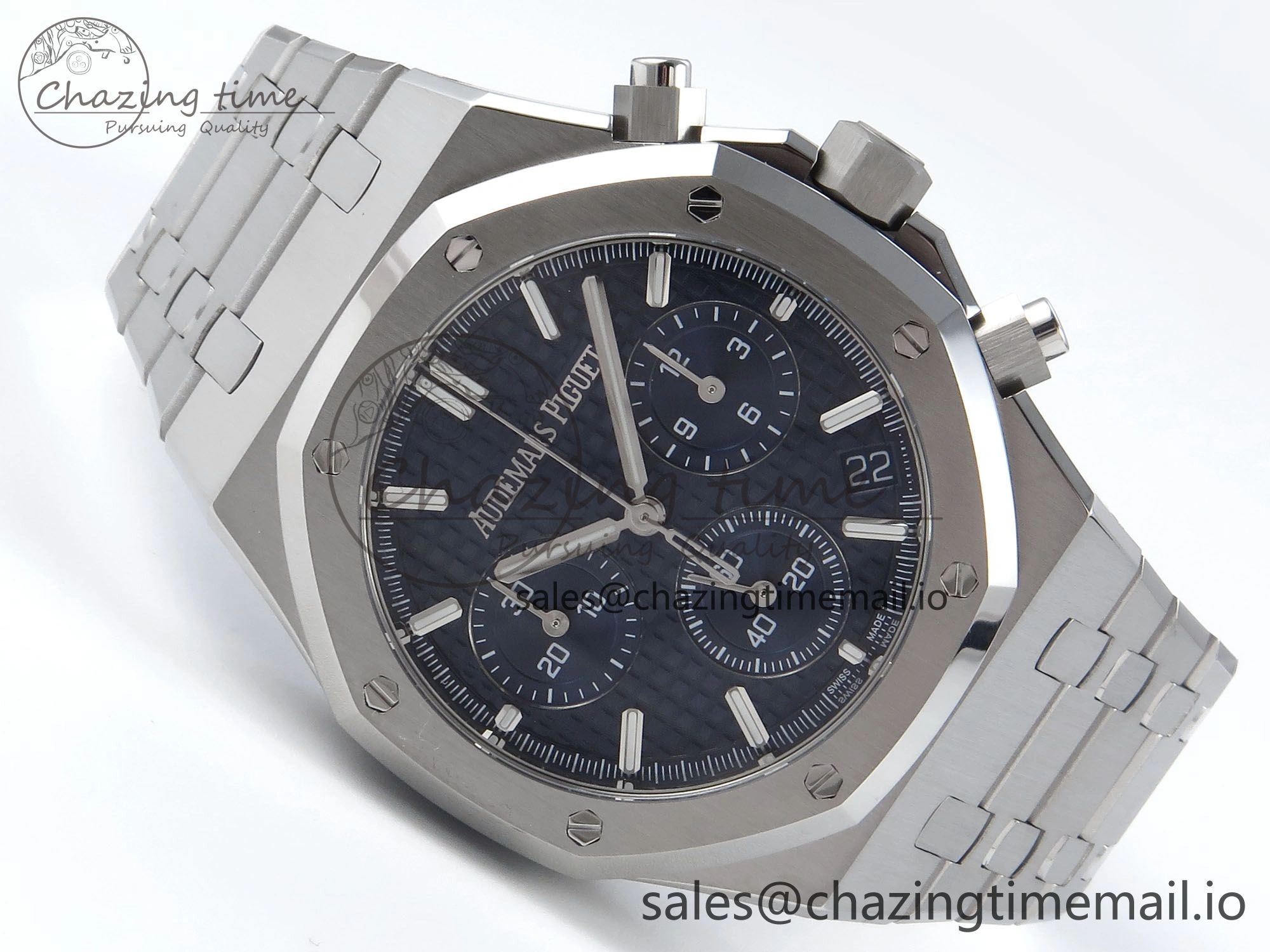 Royal Oak Chrono 26240 SS APSF 1:1 Best Edition Blue Dial on SS Bracelet SA4401 Super Clone