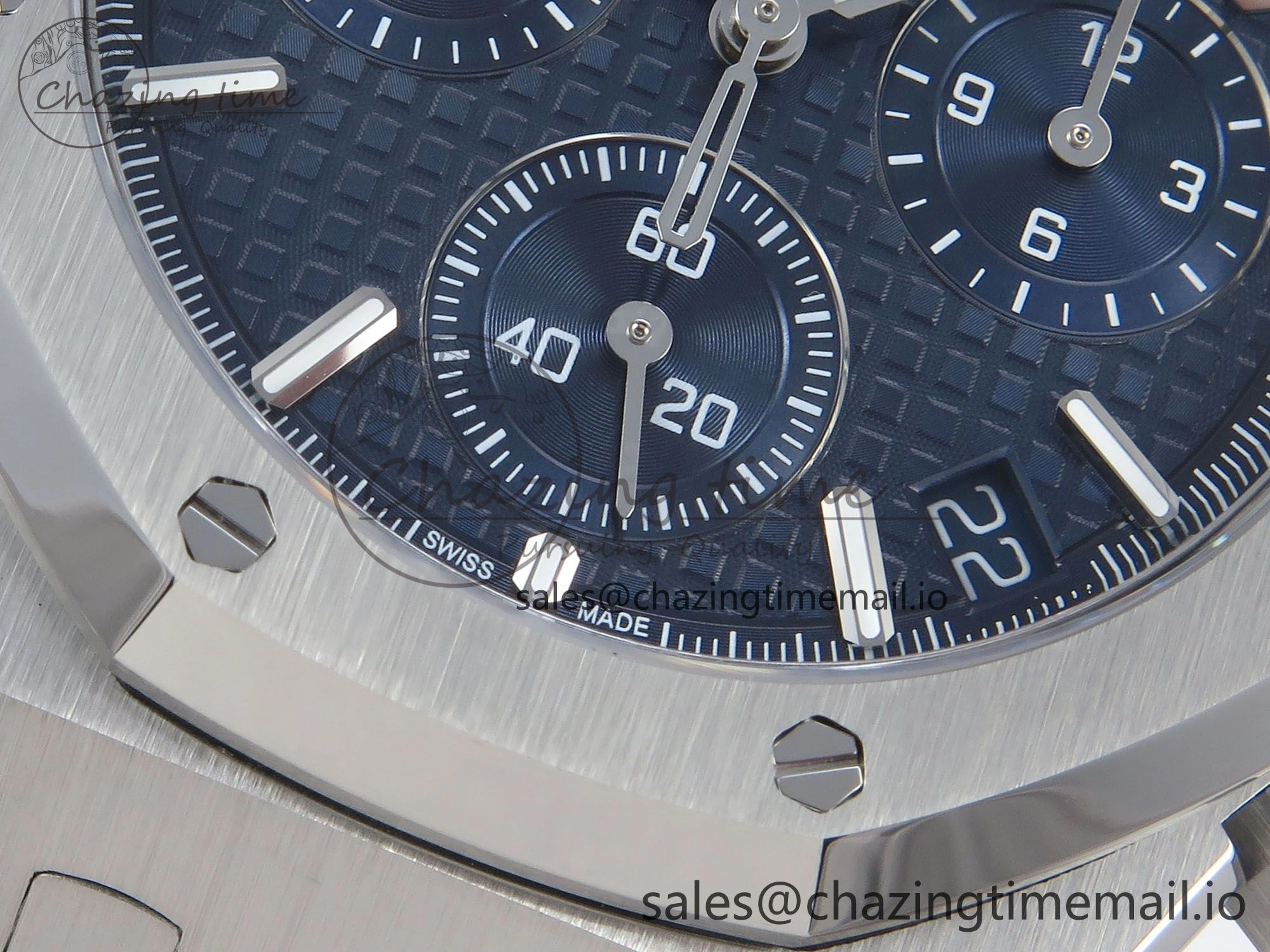 Royal Oak Chrono 26240 SS APSF 1:1 Best Edition Blue Dial on SS Bracelet SA4401 Super Clone