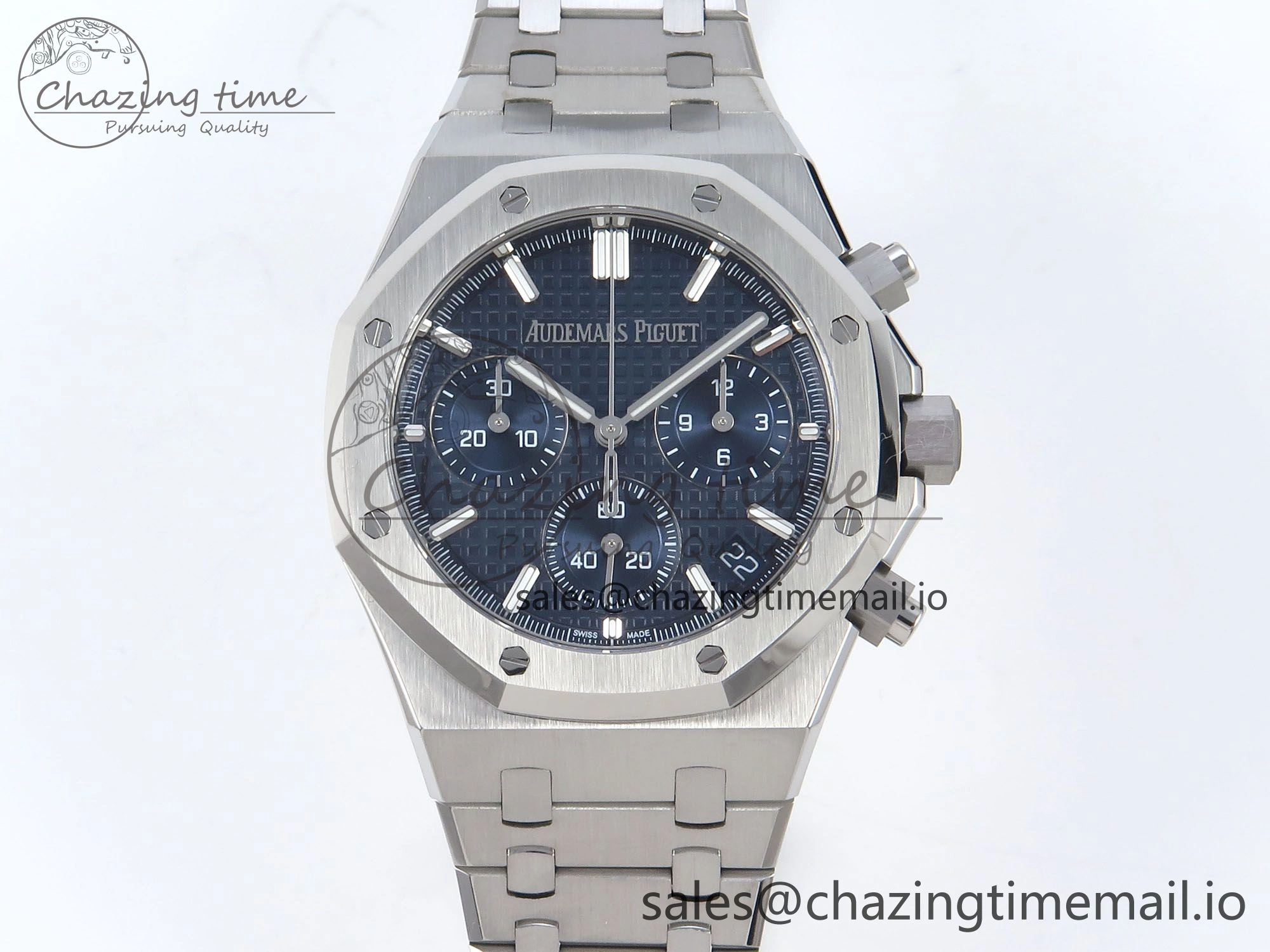 Royal Oak Chrono 26240 SS APSF 1:1 Best Edition Blue Dial on SS Bracelet SA4401 Super Clone