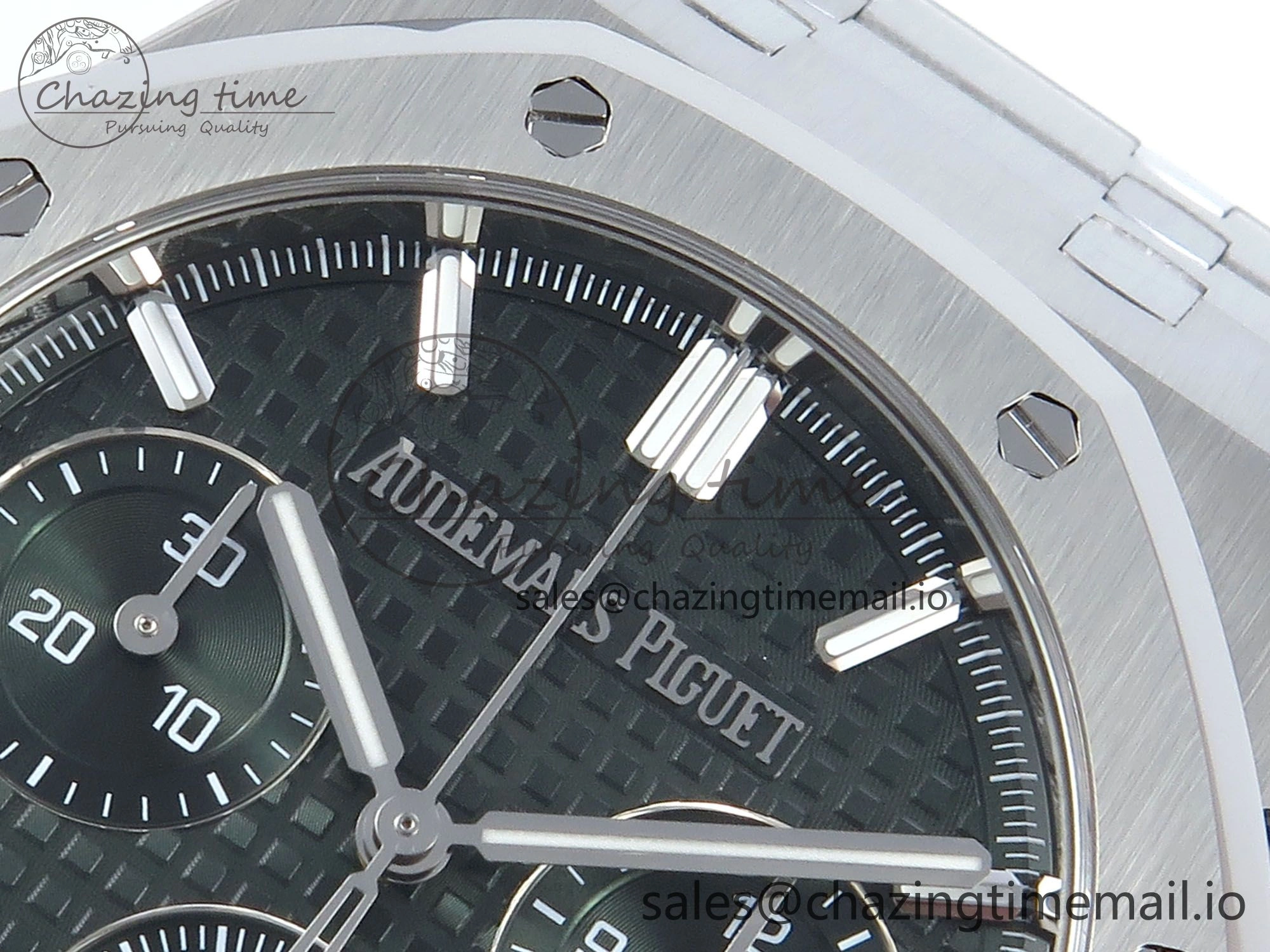 Royal Oak Chrono 26240 SS APSF 1:1 Best Edition Green Dial on SS Bracelet SA4401 Super Clone