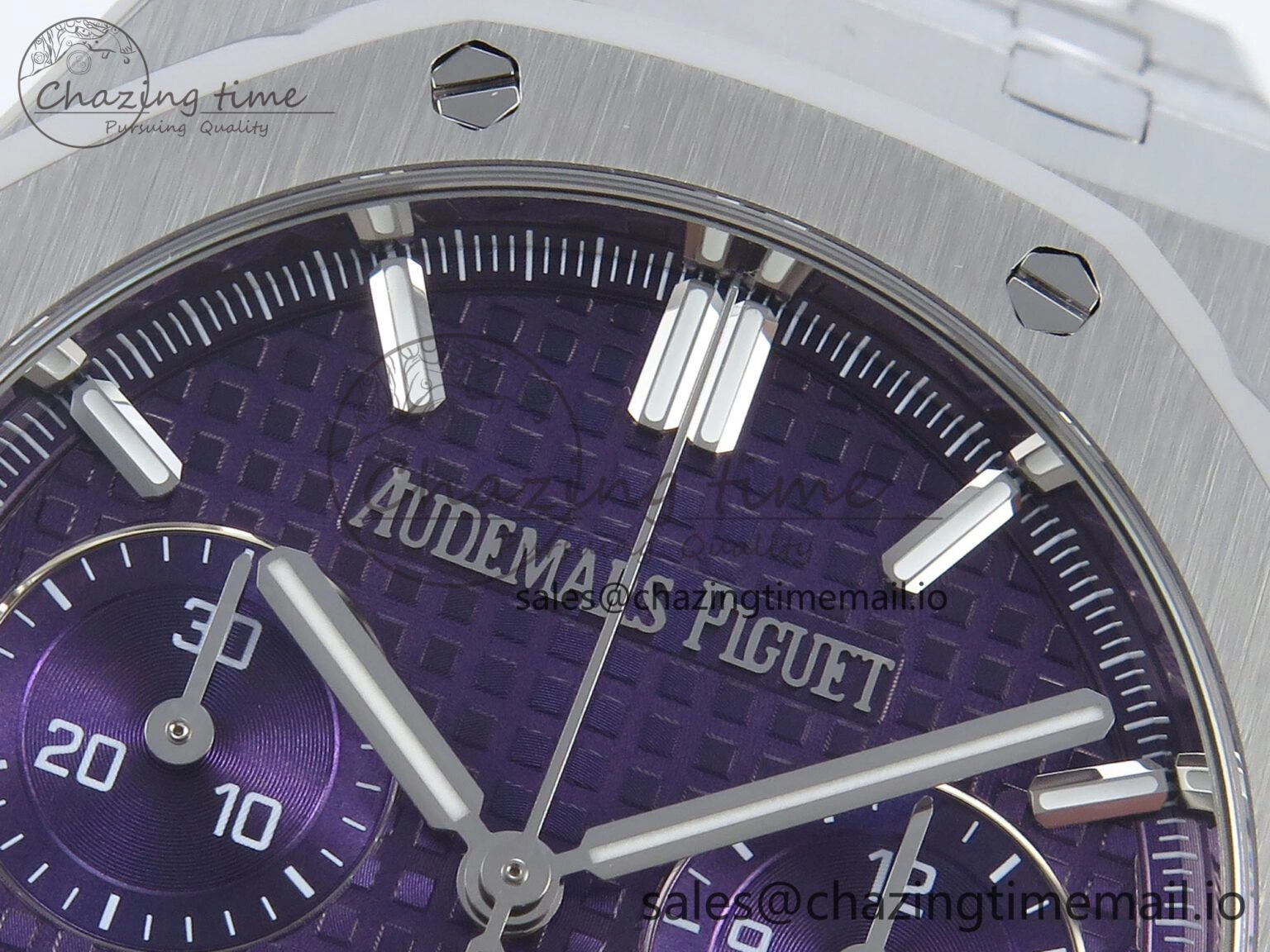 Royal Oak Chrono 26240 SS APSF 1:1 Best Edition Purple Dial on SS Bracelet SA4401 Super Clone