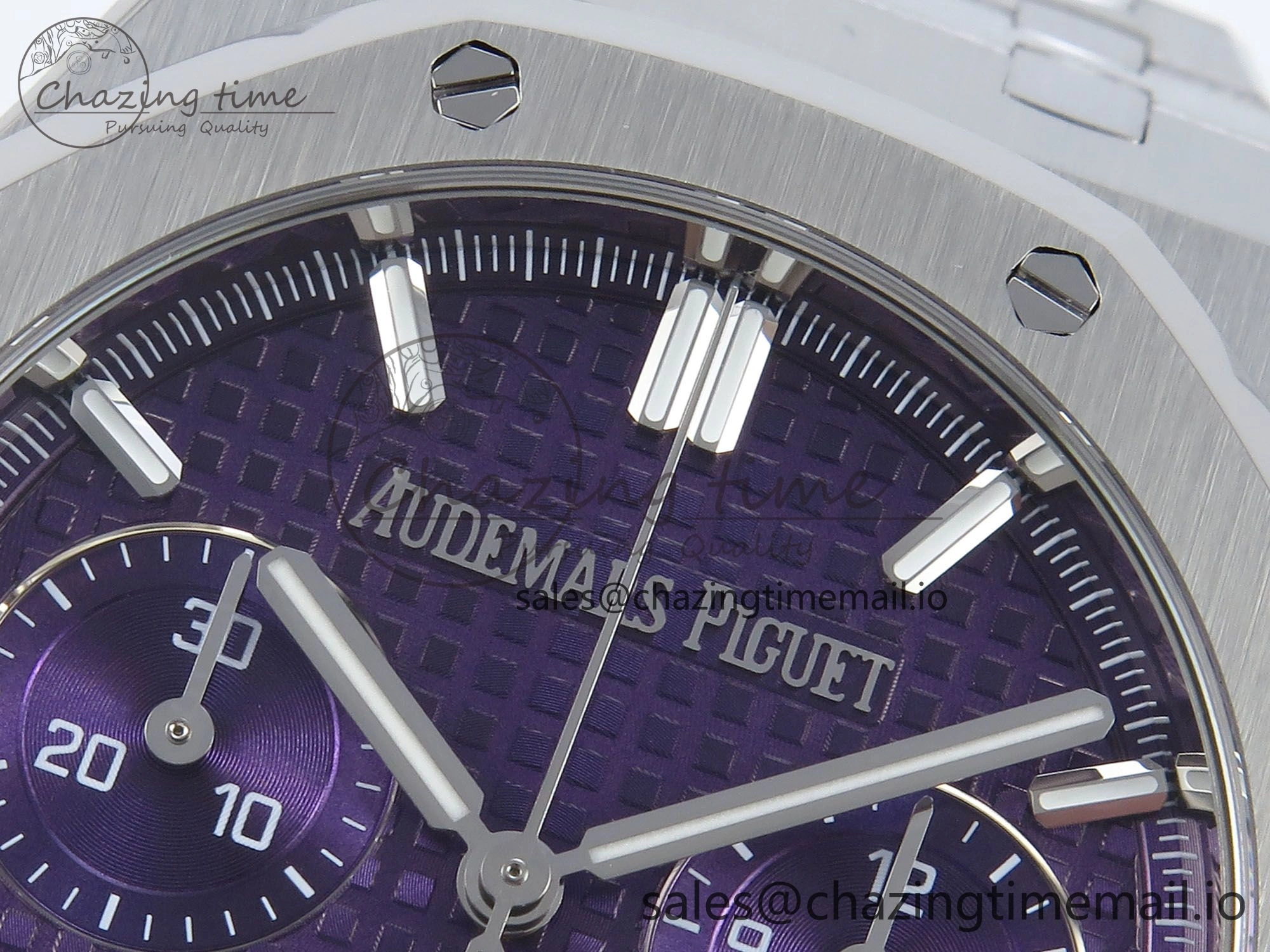 Royal Oak Chrono 26240 SS APSF 1:1 Best Edition Purple Dial on SS Bracelet SA4401 Super Clone