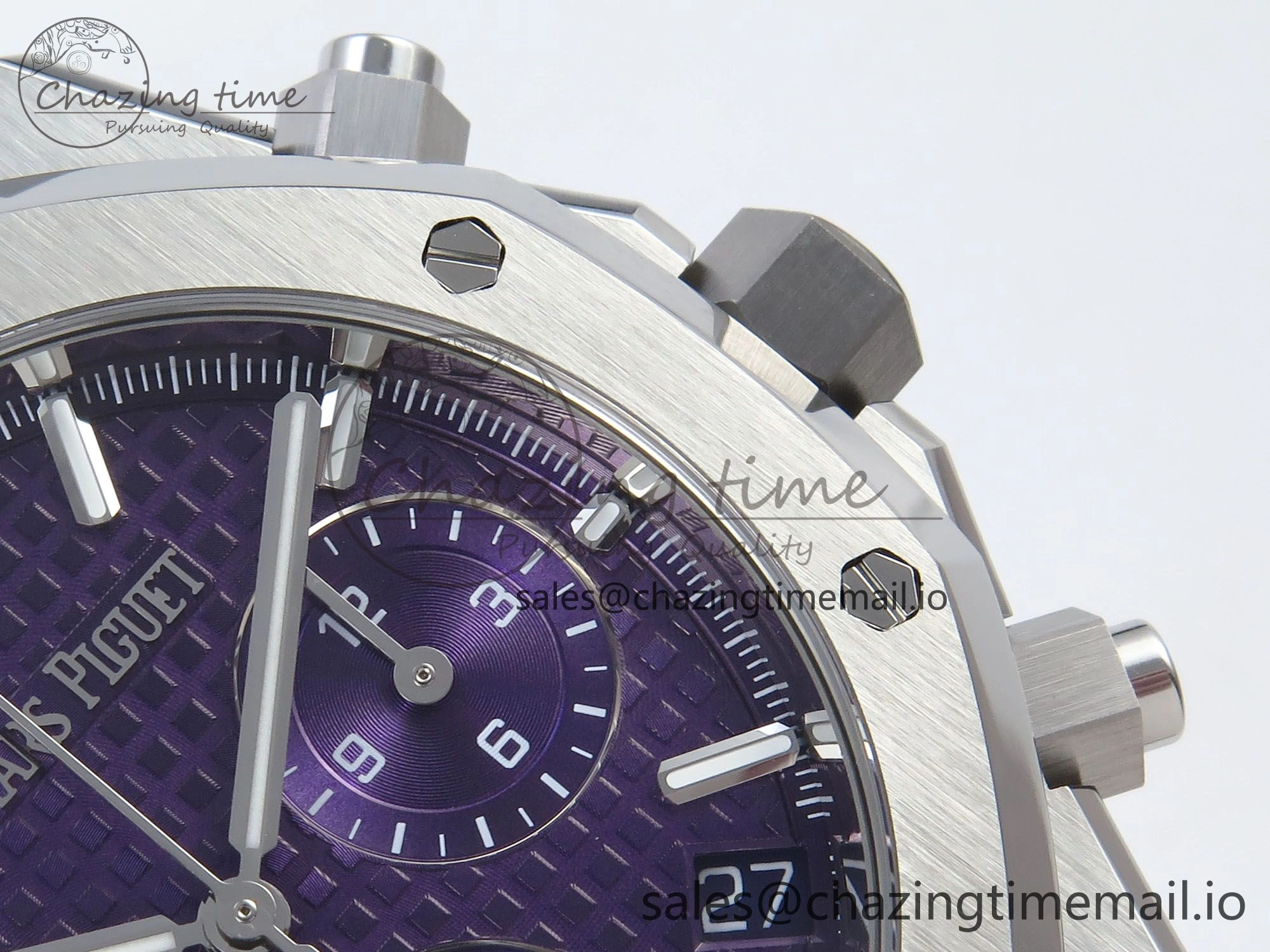 Royal Oak Chrono 26240 SS APSF 1:1 Best Edition Purple Dial on SS Bracelet SA4401 Super Clone