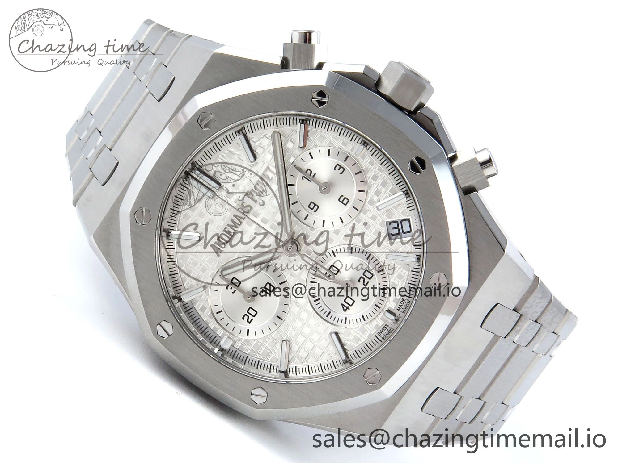 Royal Oak Chrono 26240 SS APSF 1:1 Best Edition Silver Dial on SS Bracelet SA4401 Super Clone