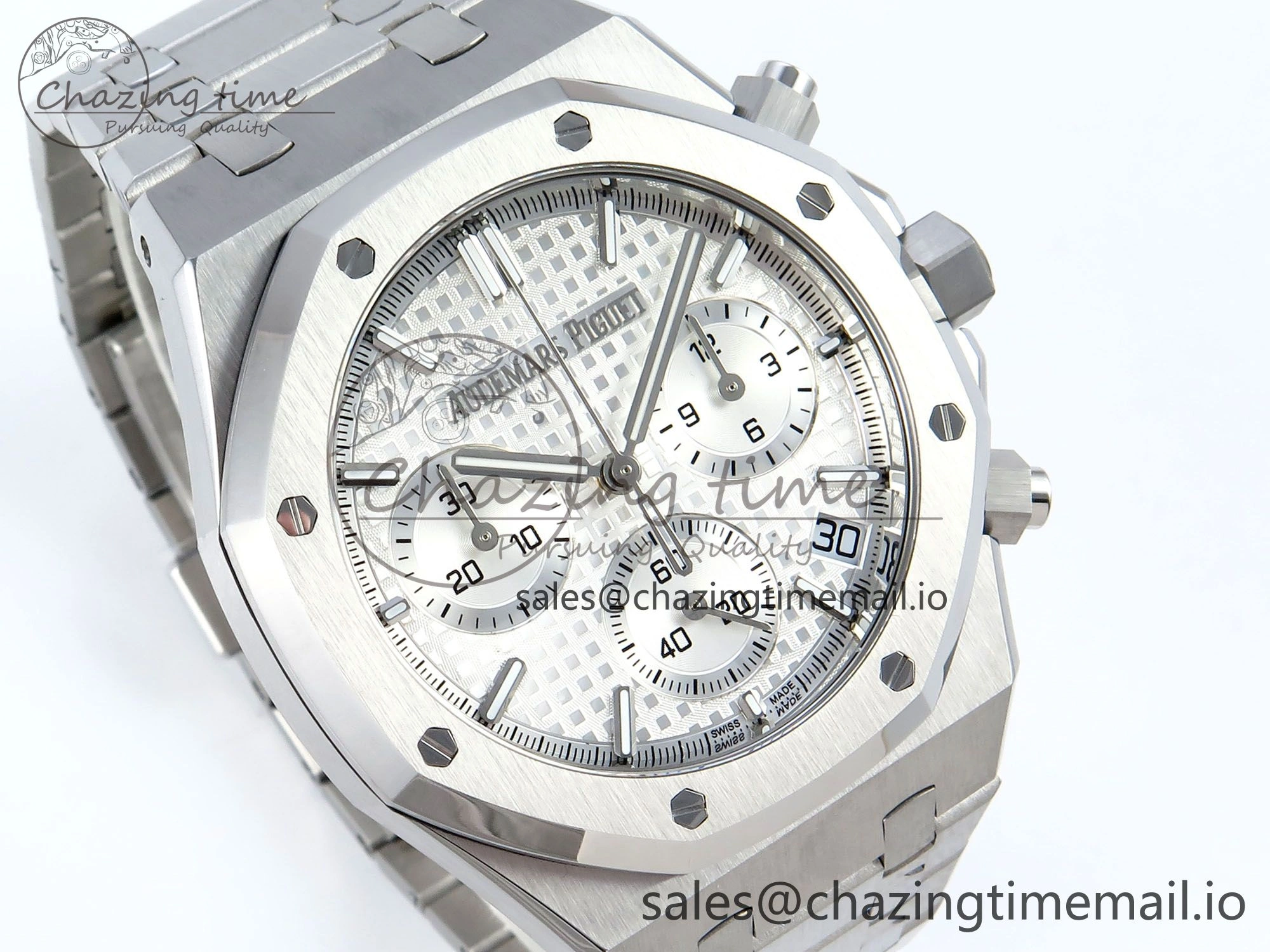Royal Oak Chrono 26240 SS APSF 1:1 Best Edition Silver Dial on SS Bracelet SA4401 Super Clone