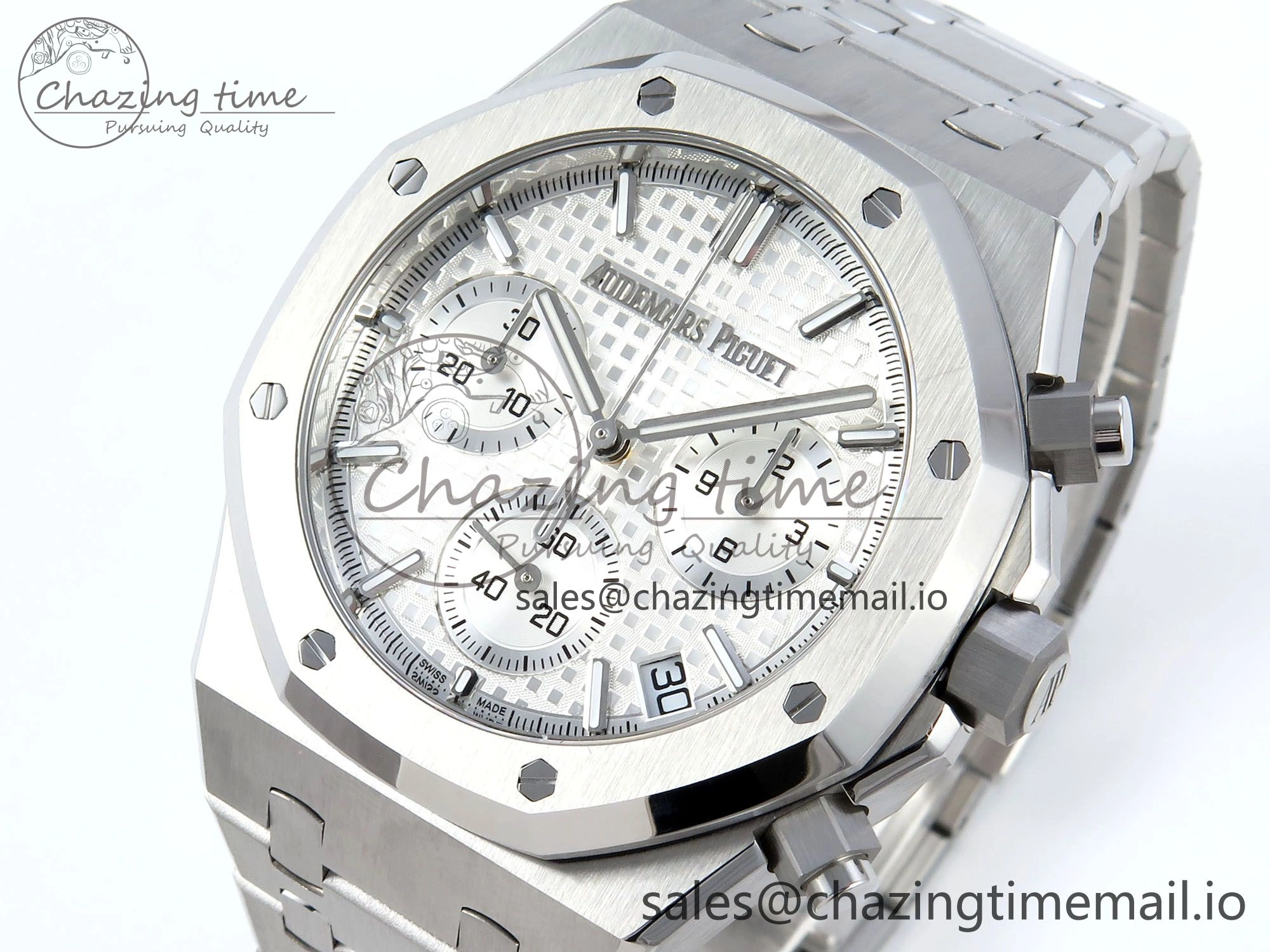Royal Oak Chrono 26240 SS APSF 1:1 Best Edition Silver Dial on SS Bracelet SA4401 Super Clone