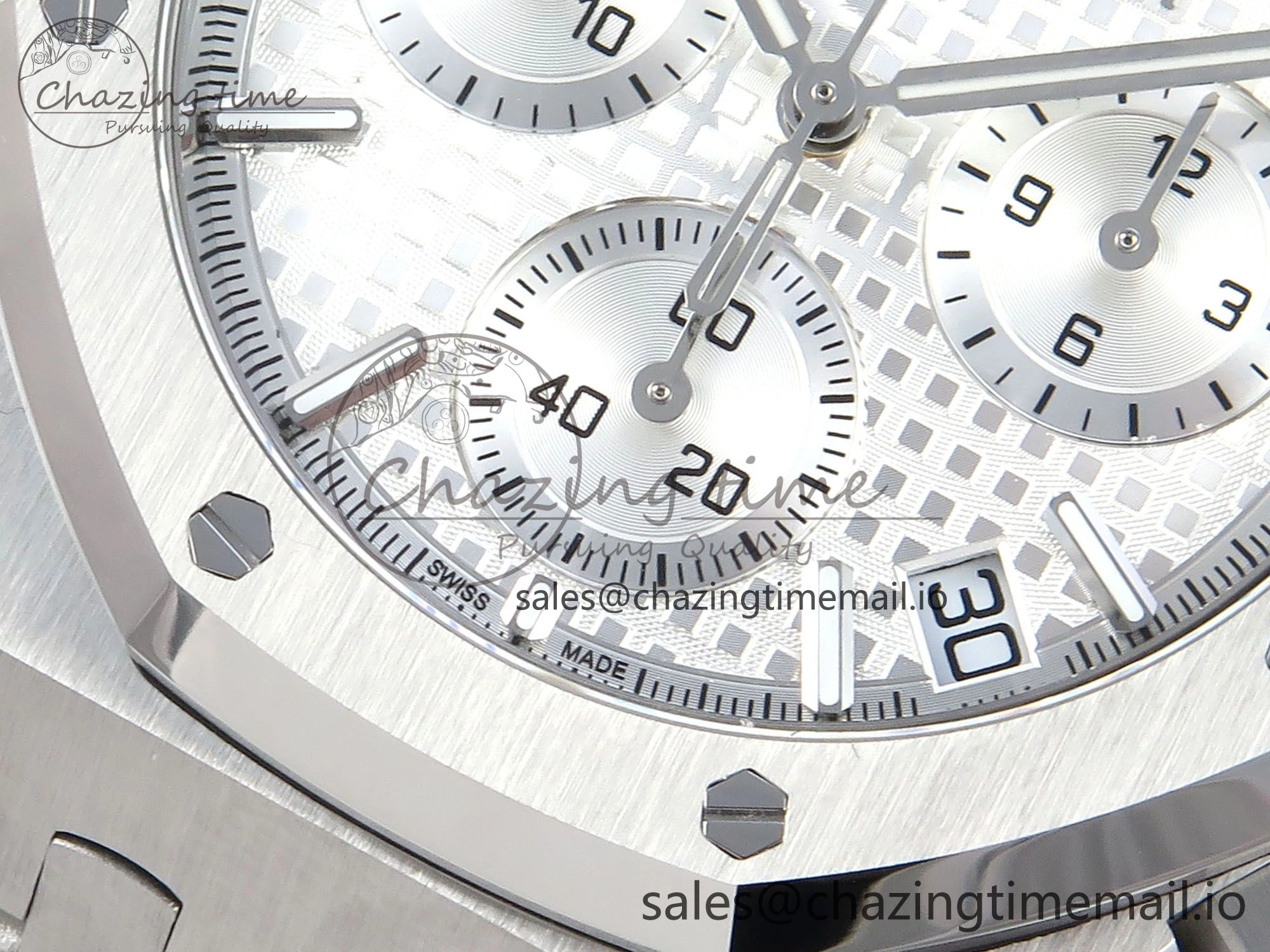 Royal Oak Chrono 26240 SS APSF 1:1 Best Edition Silver Dial on SS Bracelet SA4401 Super Clone