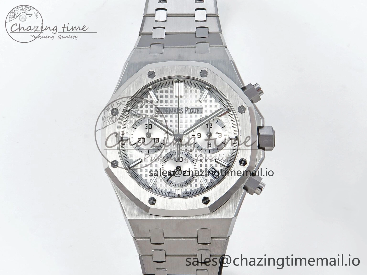 Royal Oak Chrono 26240 SS APSF 1:1 Best Edition Silver Dial on SS Bracelet SA4401 Super Clone