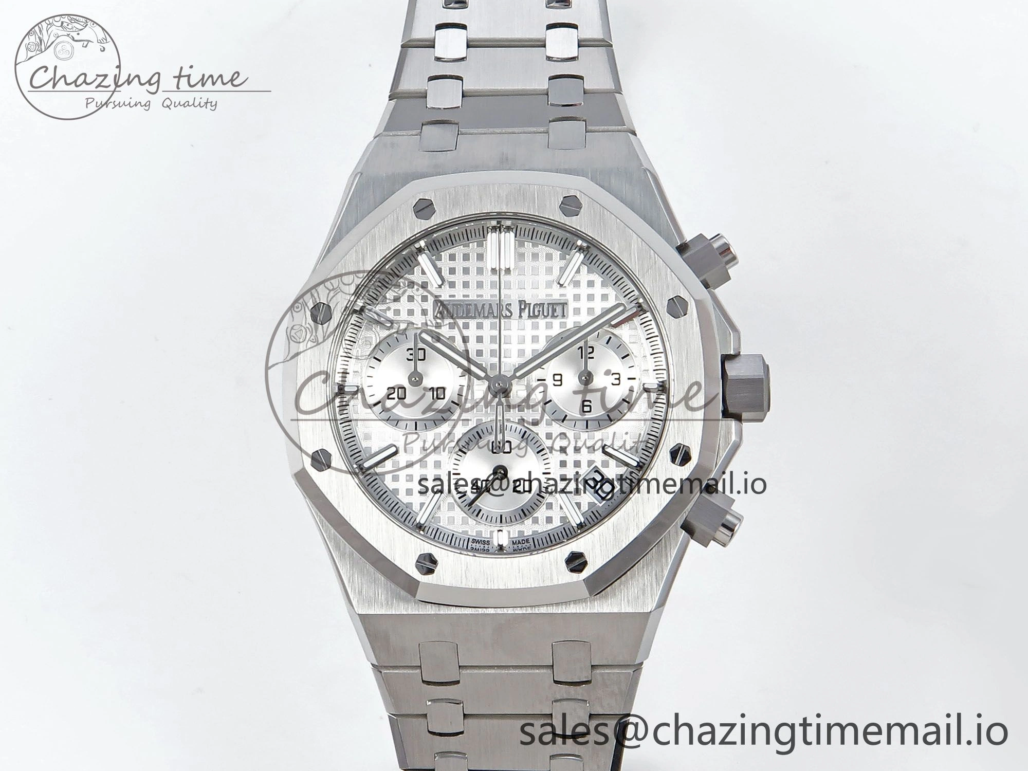Royal Oak Chrono 26240 SS APSF 1:1 Best Edition Silver Dial on SS Bracelet SA4401 Super Clone