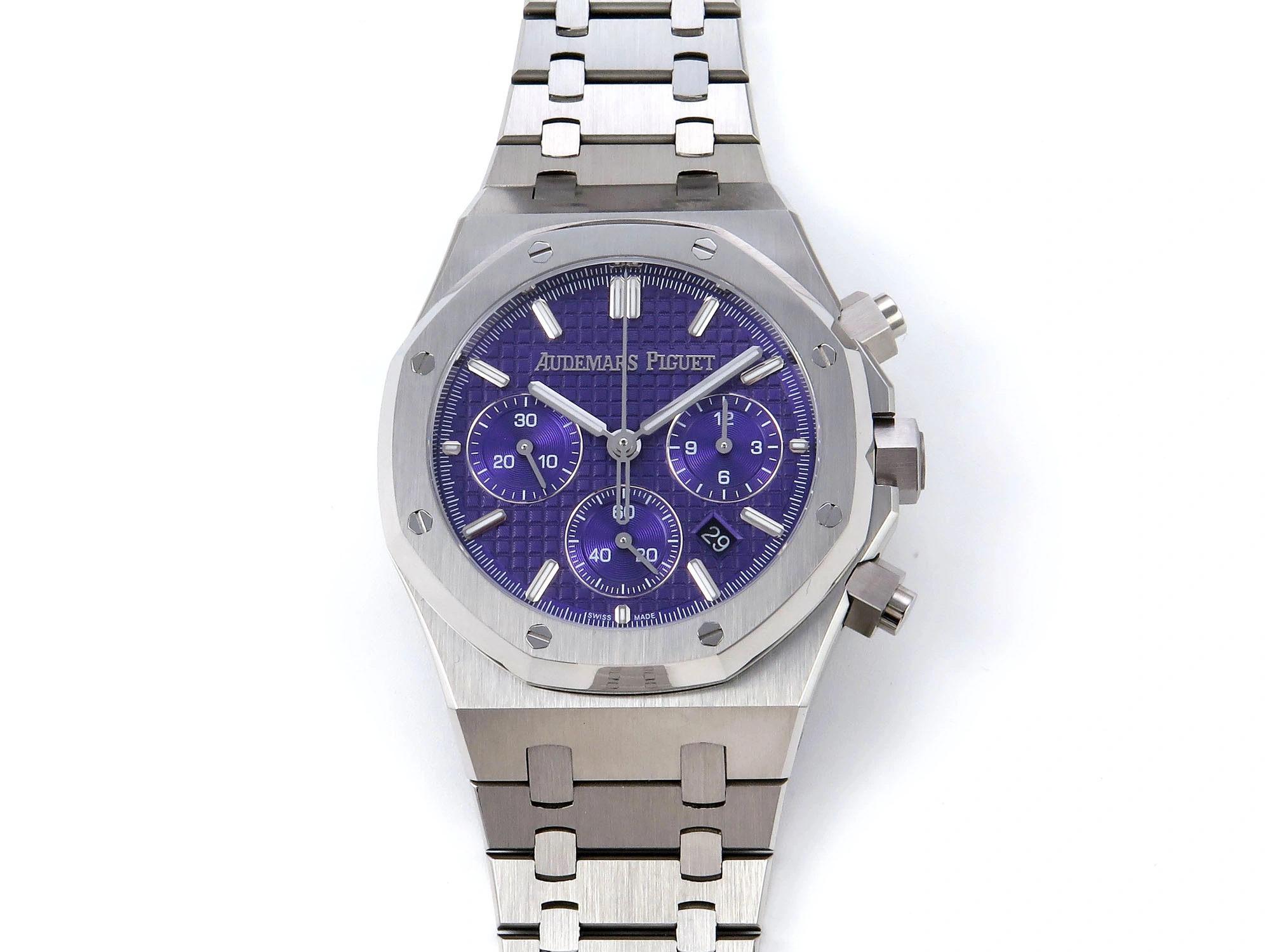 Royal Oak Chrono 26240 SS IPF Best Edition Purple Dial on SS Bracelet A7750