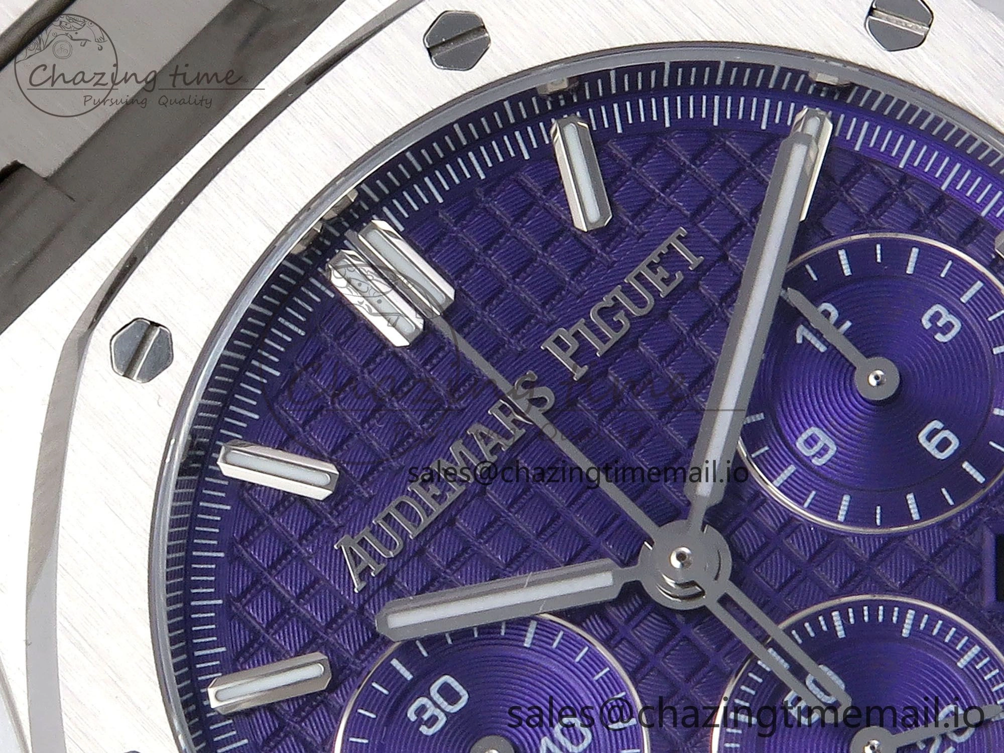 Royal Oak Chrono 26240 SS IPF Best Edition Purple Dial on SS Bracelet A7750