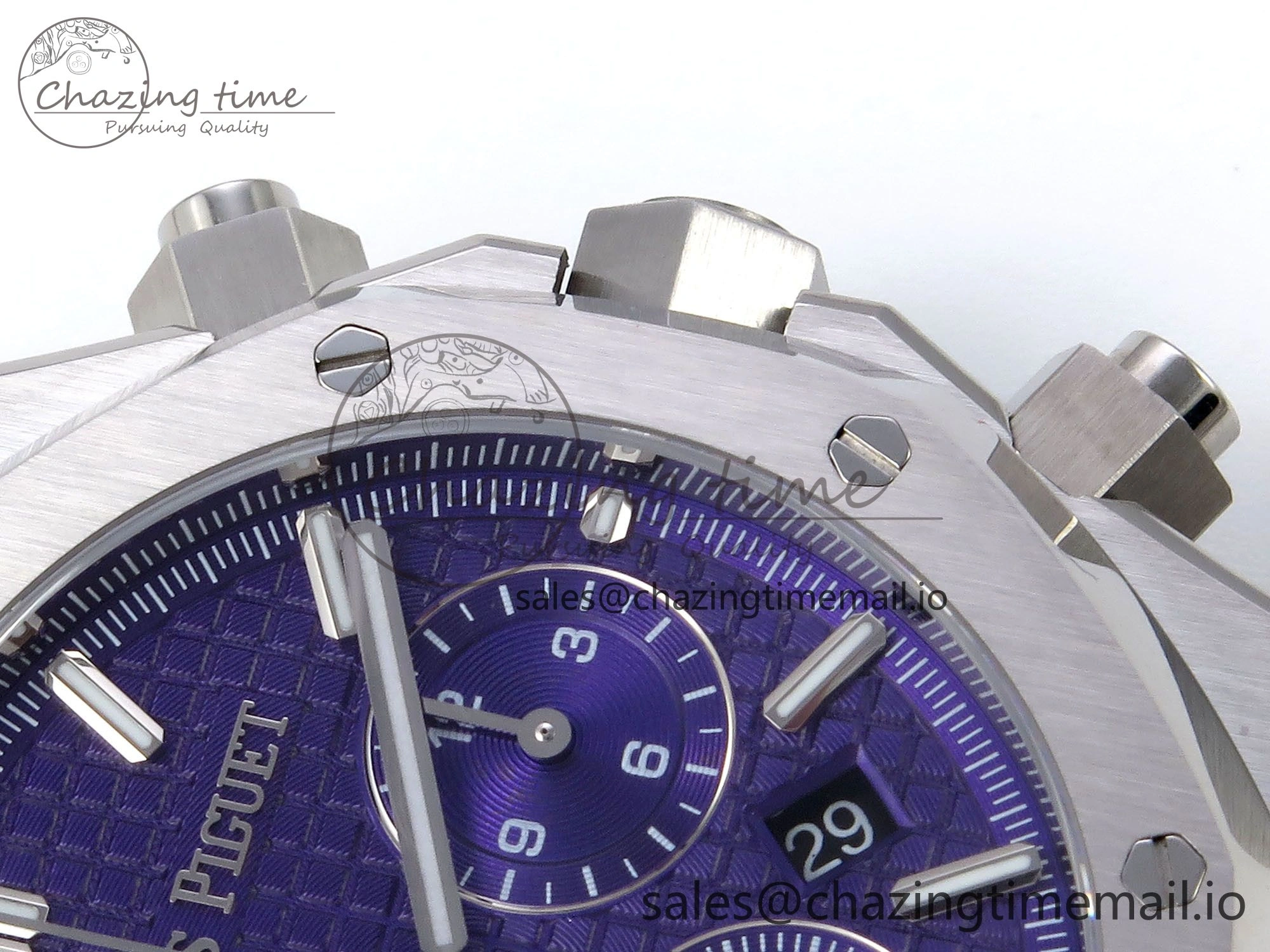 Royal Oak Chrono 26240 SS IPF Best Edition Purple Dial on SS Bracelet A7750
