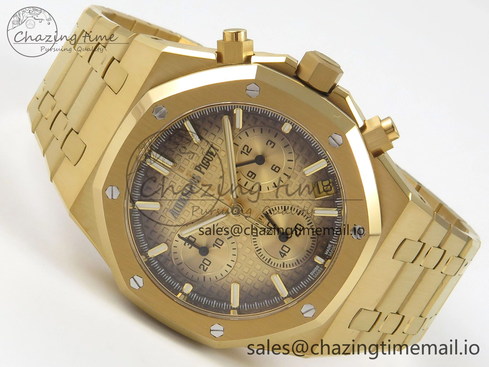 Royal Oak Chrono 26240 YG APSF 1:1 Best Edition YG Dial on YG Bracelet SA4401