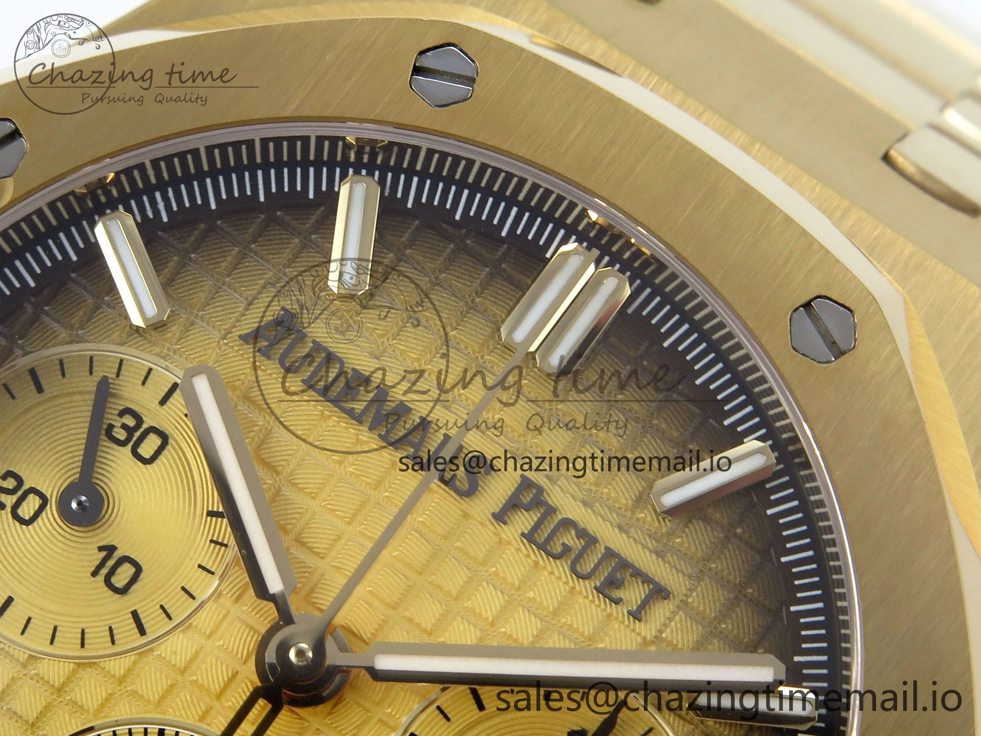 Royal Oak Chrono 26240BA YG BF Best Edition YG Dial on YG Bracelet A7750
