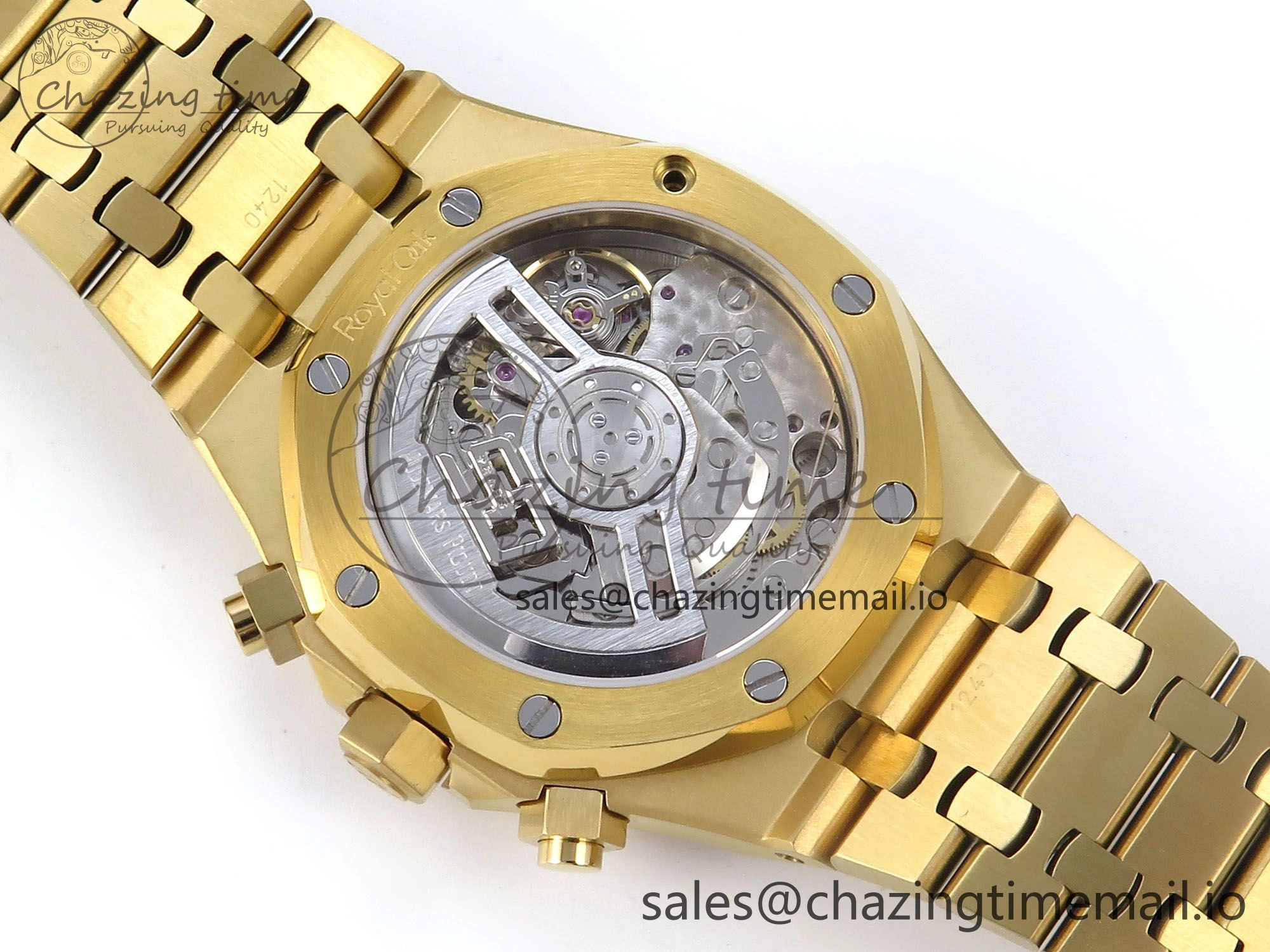 Royal Oak Chrono 26240BA YG BF Best Edition YG Dial on YG Bracelet A7750