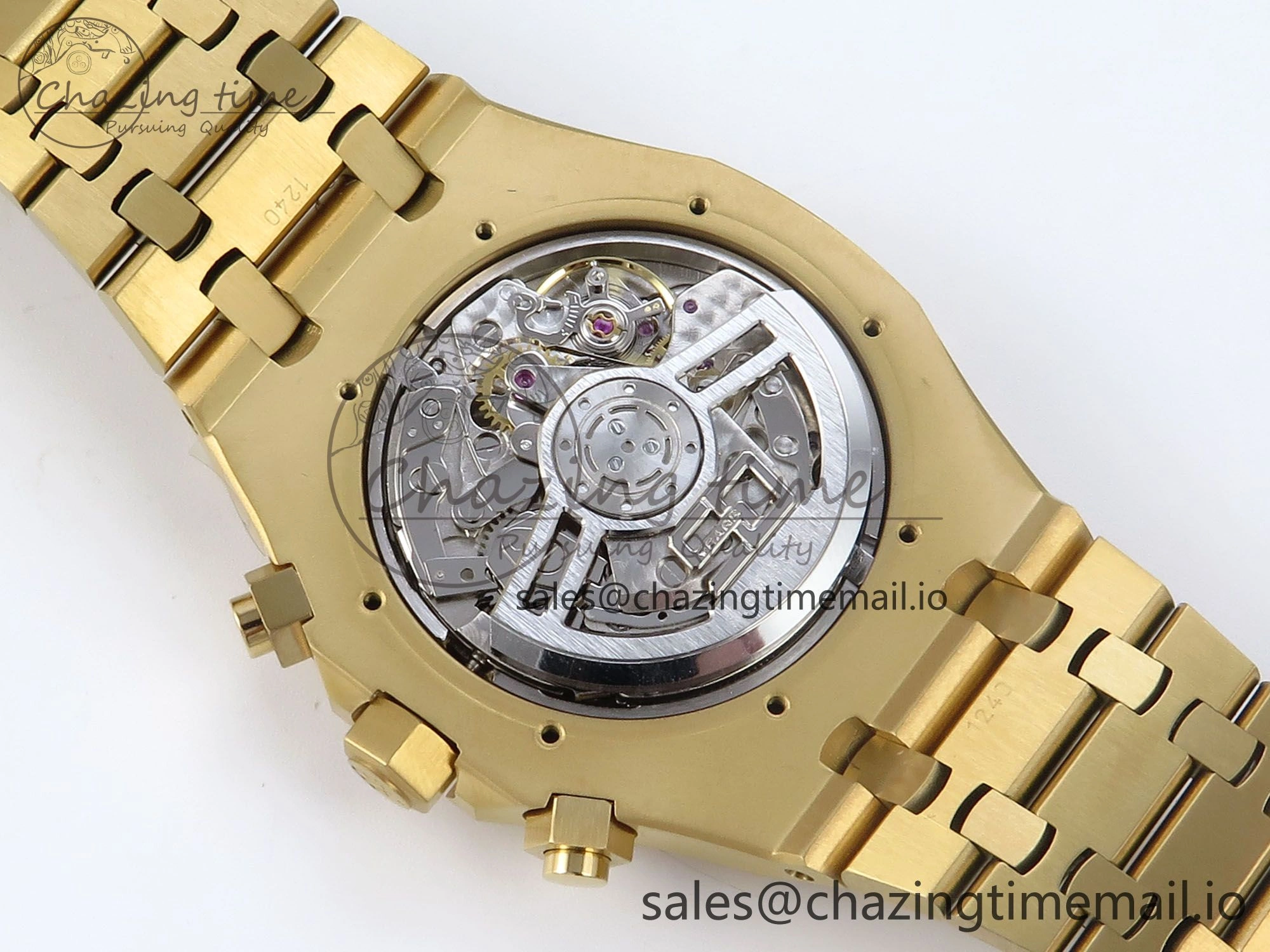 Royal Oak Chrono 26240BA YG BF Best Edition YG Dial on YG Bracelet A7750