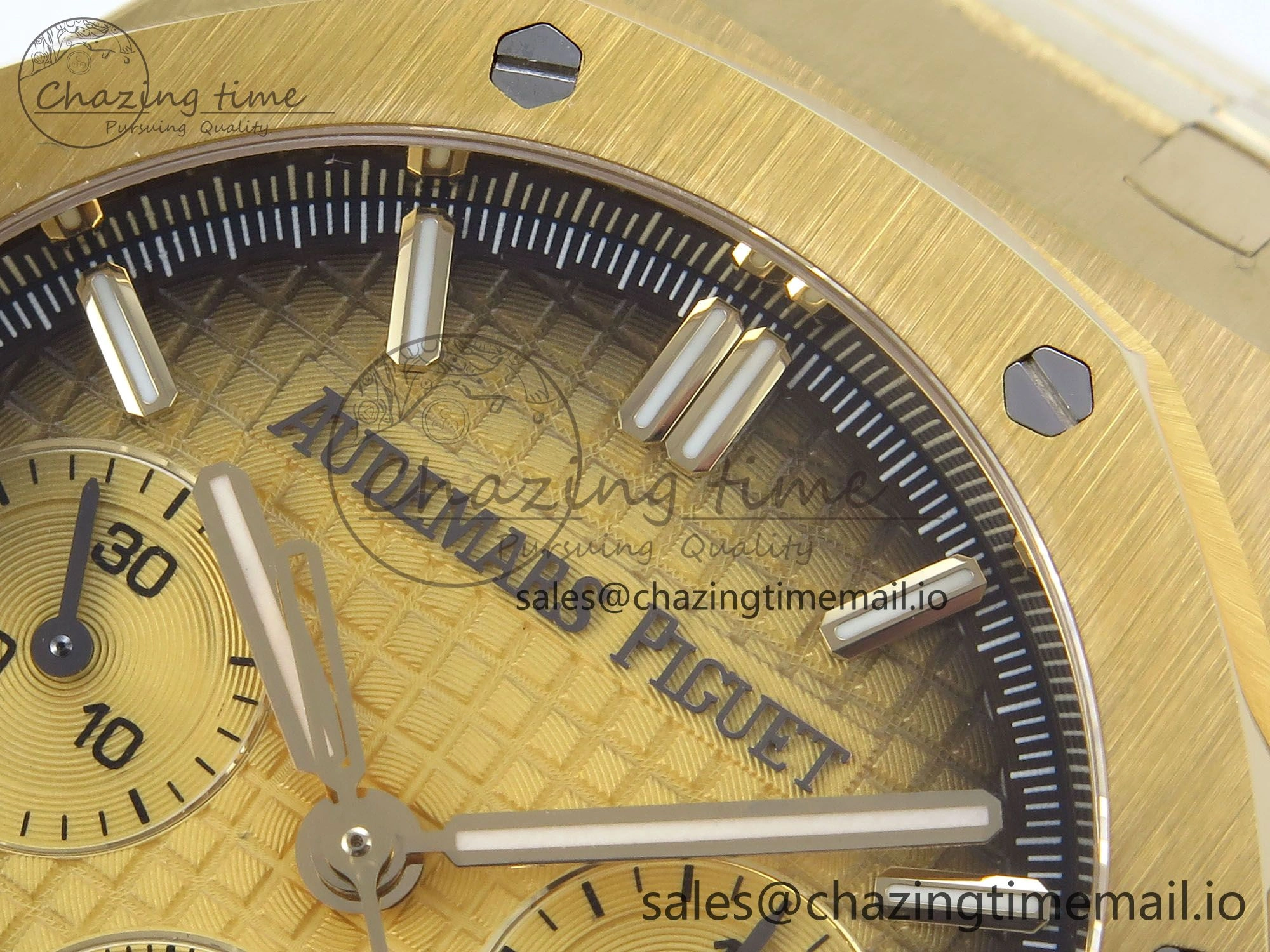 Royal Oak Chrono 26240BA YG BF Best Edition YG Dial on YG Bracelet A7750