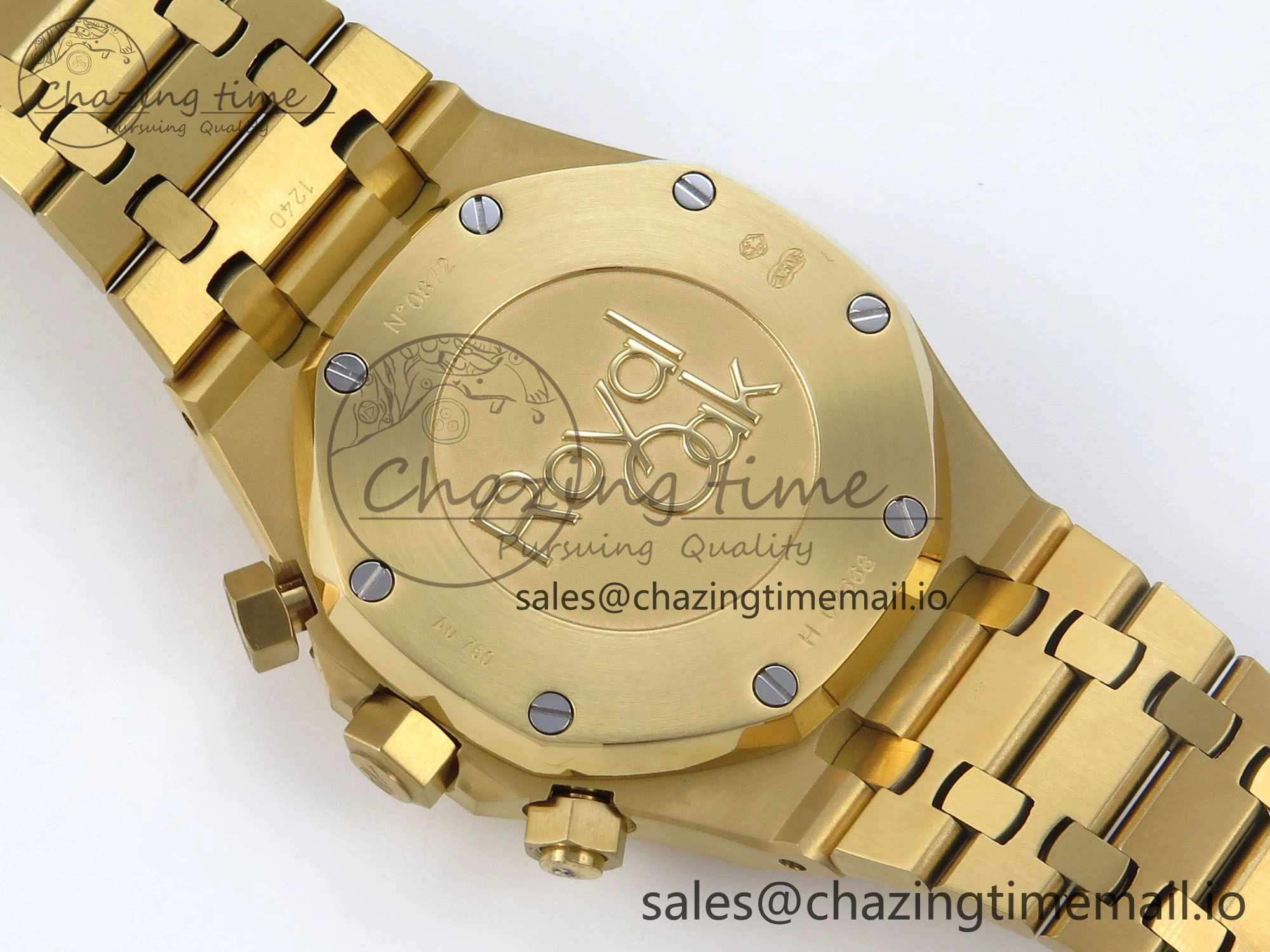 Royal Oak Chrono 26240BA YG BF Best Edition YG Dial on YG Bracelet A7750