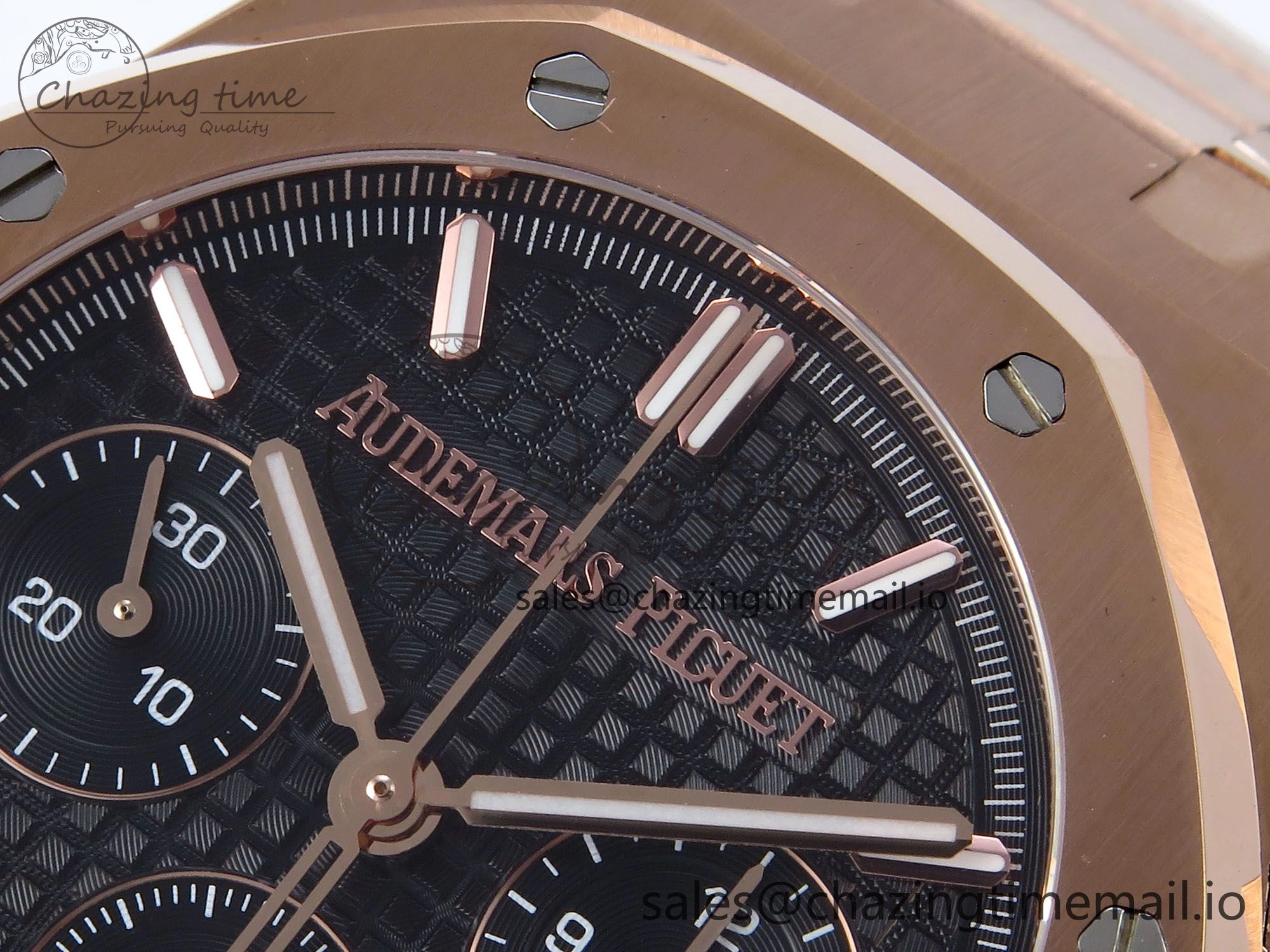Royal Oak Chrono 26240OR RG BF Best Edition Black Dial on RG Bracelet SH7750