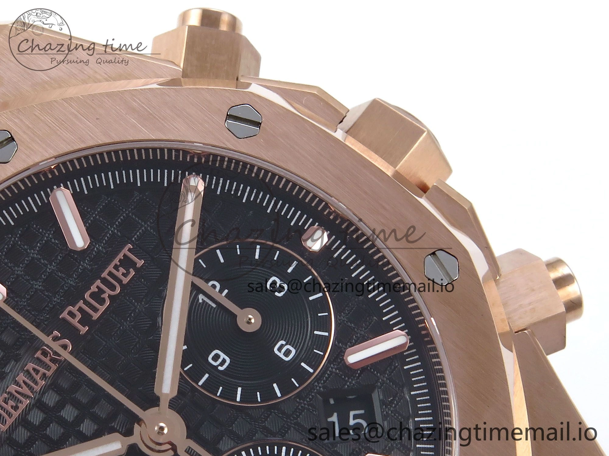 Royal Oak Chrono 26240OR RG BF Best Edition Black Dial on RG Bracelet SH7750