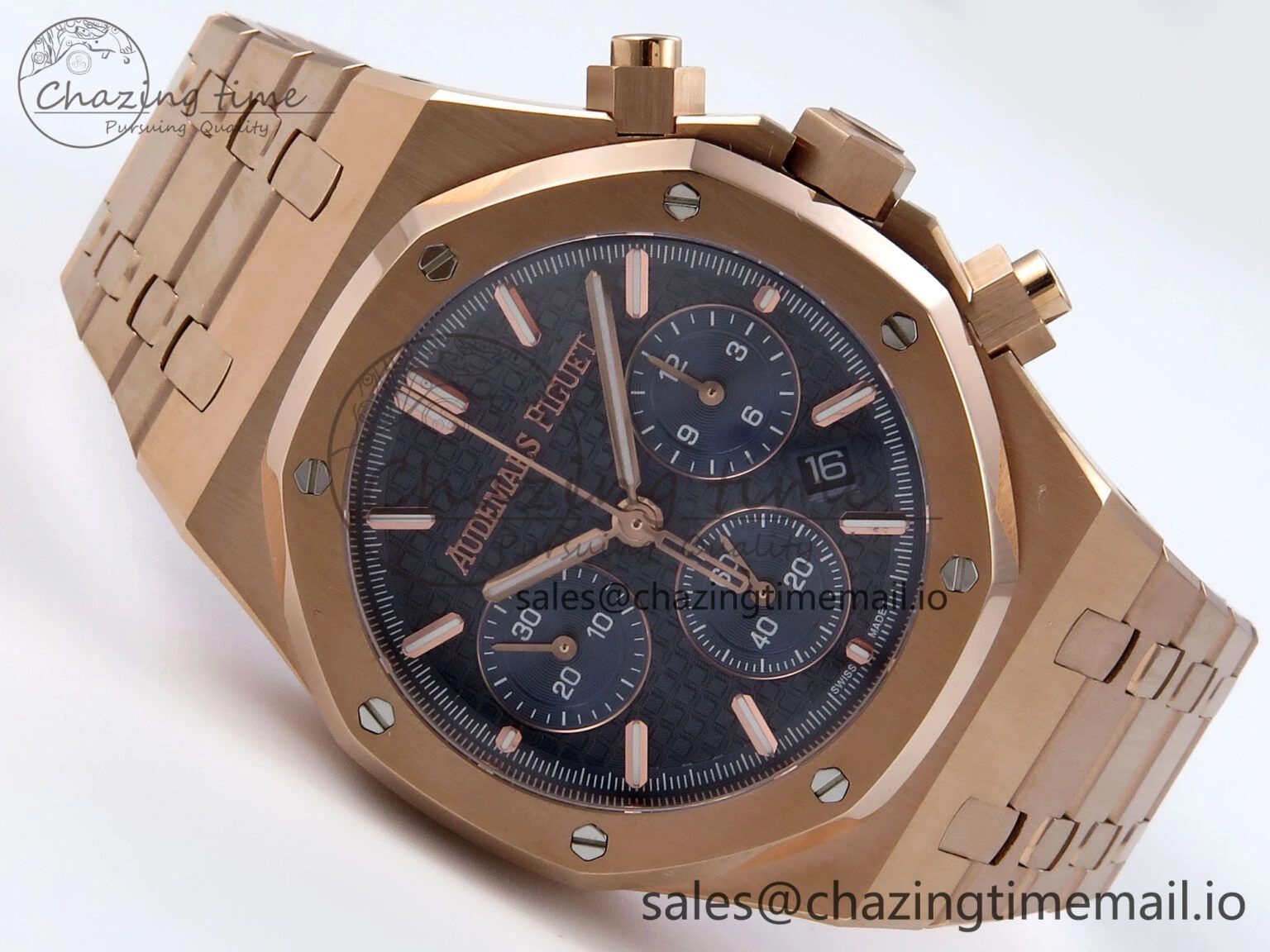 Royal Oak Chrono 26240OR RG BF Best Edition Blue Dial on RG Bracelet A7750