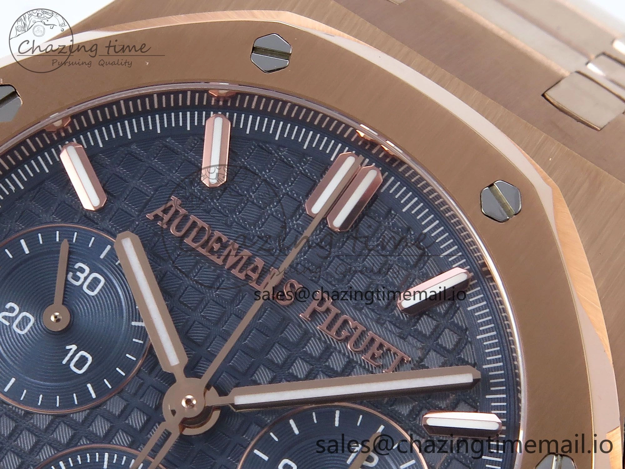 Royal Oak Chrono 26240OR RG BF Best Edition Blue Dial on RG Bracelet A7750