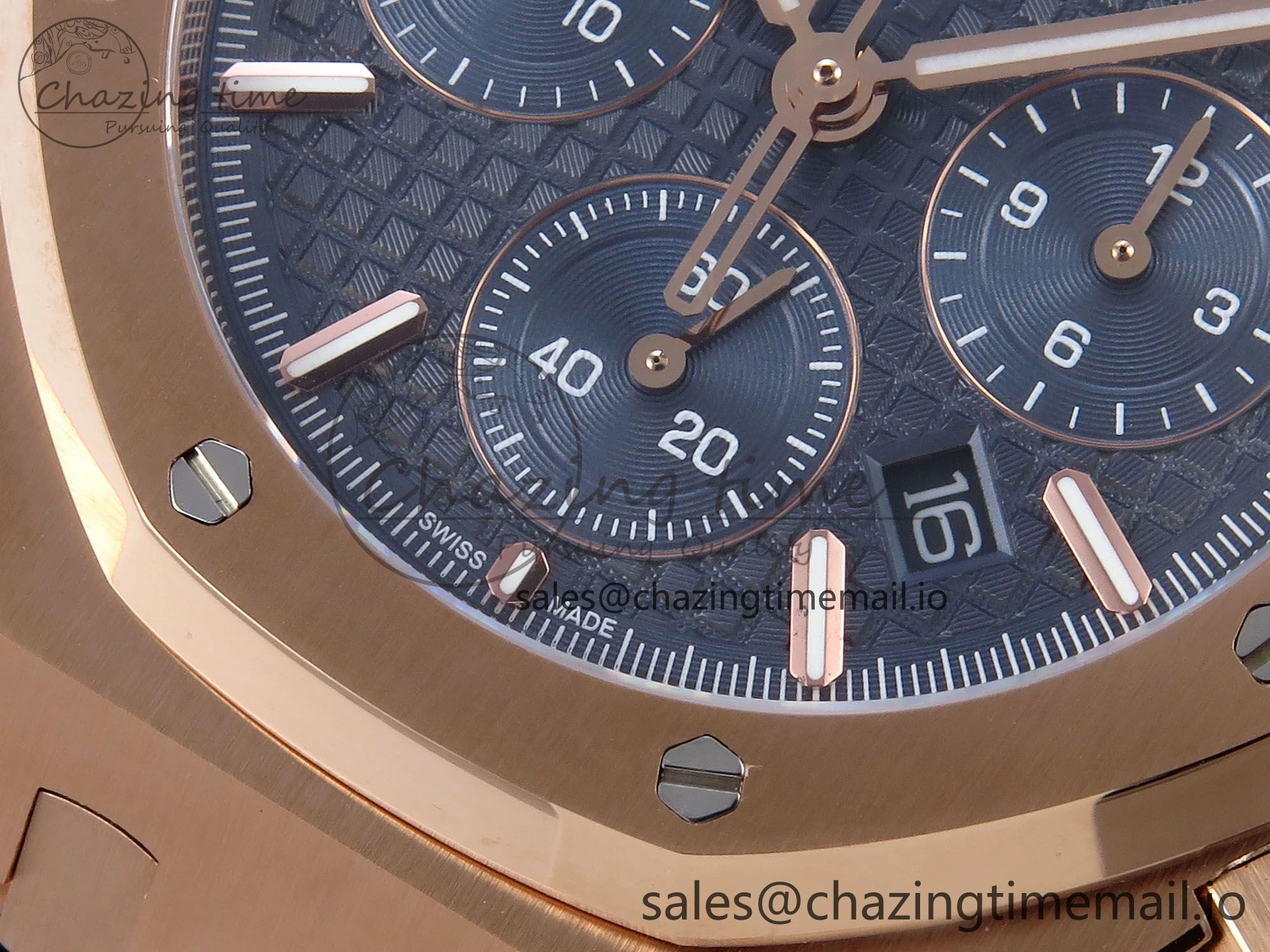 Royal Oak Chrono 26240OR RG BF Best Edition Blue Dial on RG Bracelet A7750