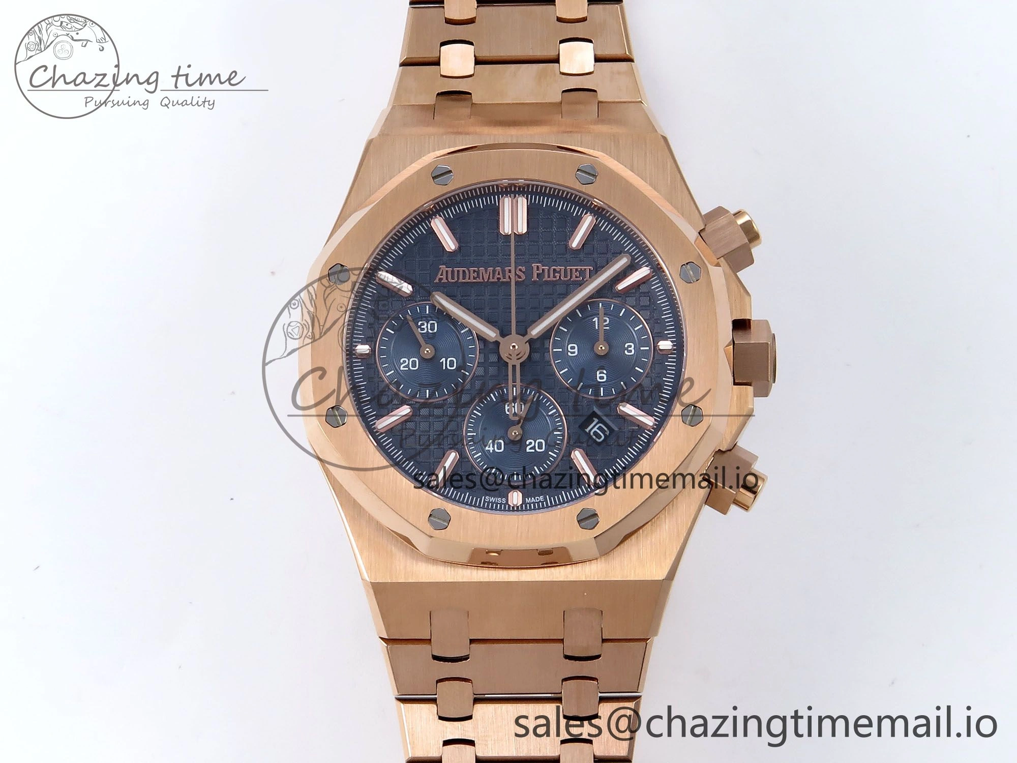 Royal Oak Chrono 26240OR RG BF Best Edition Blue Dial on RG Bracelet A7750
